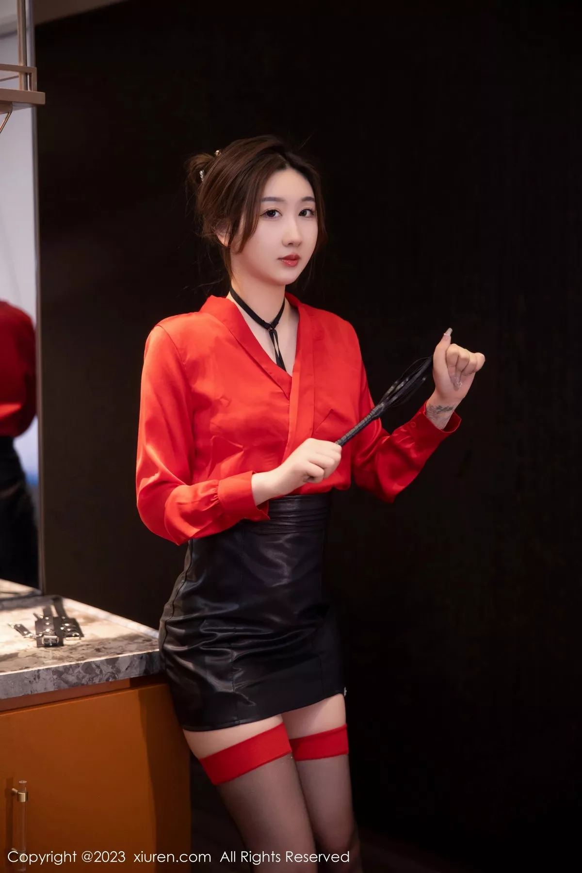 秀人集.com_[XiuRen秀人网]No.6529_模特江真真红色上衣配黑色短裙露花式内衣秀丰满身材诱惑写真88P