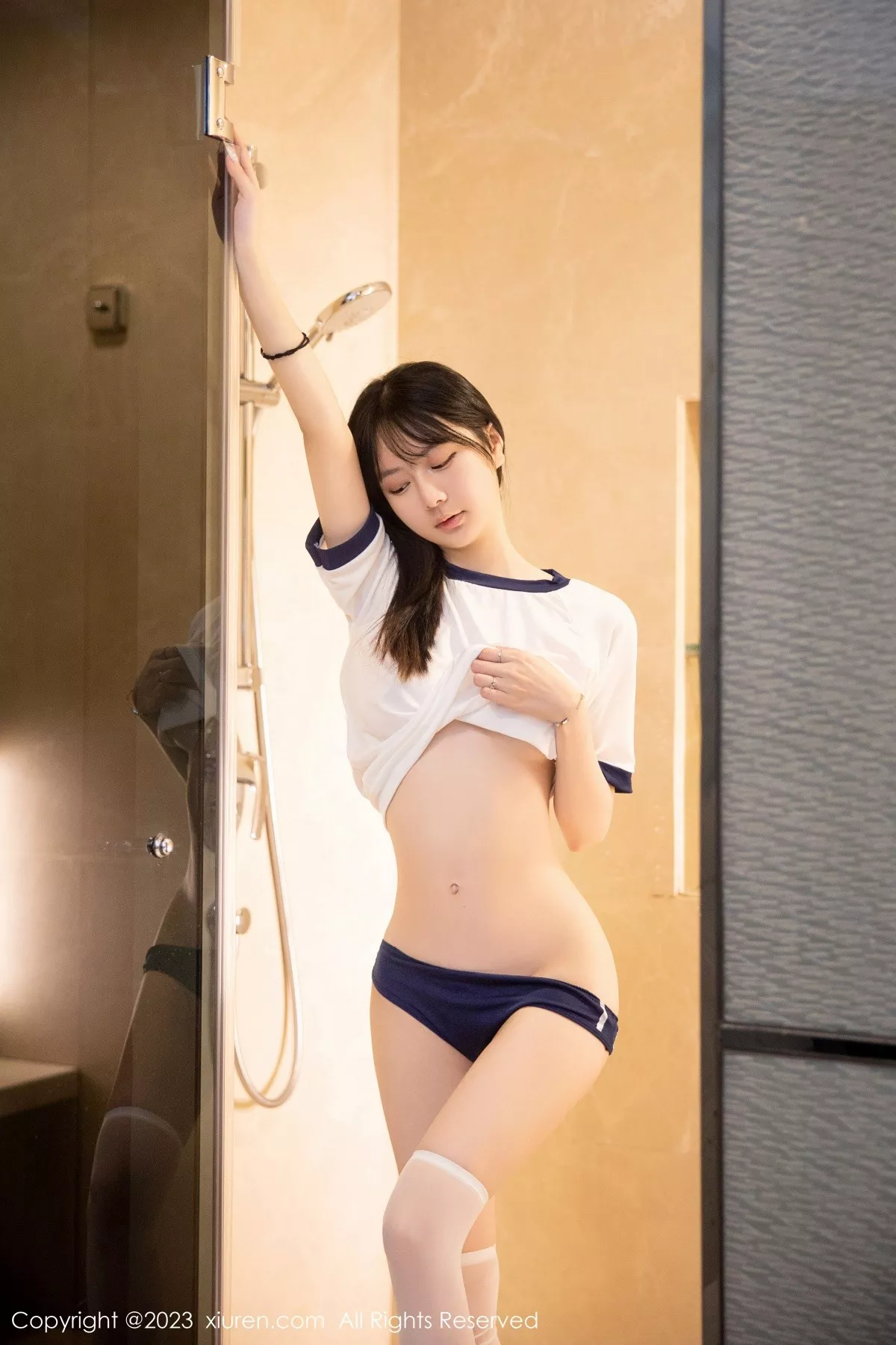 秀人集.com_[XiuRen秀人网]No.6447_模特谢小蒽私房浴室性感白色水手服秀苗条身材迷人诱惑写真87P
