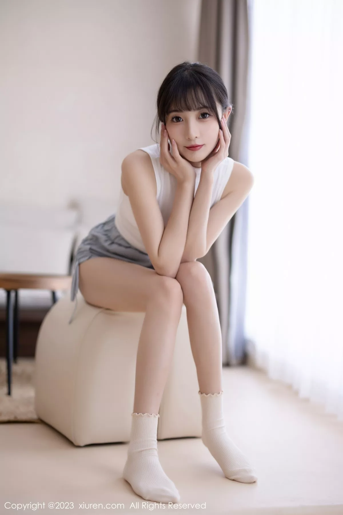 秀人集.com_[XiuRen秀人网]No.6455_模特林星阑蓝灰色连衣短裙露米色蕾丝内衣秀曼妙身姿诱惑写真83P