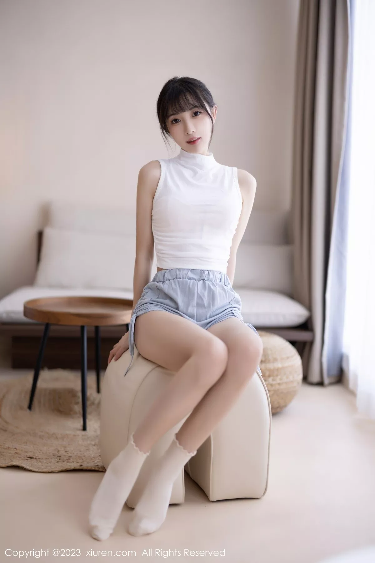 秀人集.com_[XiuRen秀人网]No.6455_模特林星阑蓝灰色连衣短裙露米色蕾丝内衣秀曼妙身姿诱惑写真83P