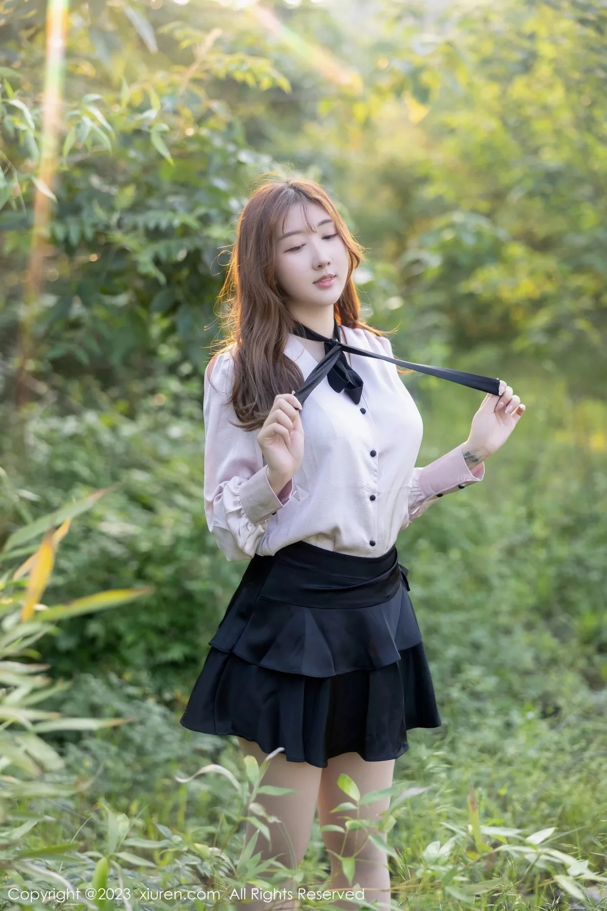 秀人集.com_[XiuRen秀人网]No.6721_模特江真真淡粉色T恤配黑短裙露性感黑色轻透内衣完美诱惑写真80P