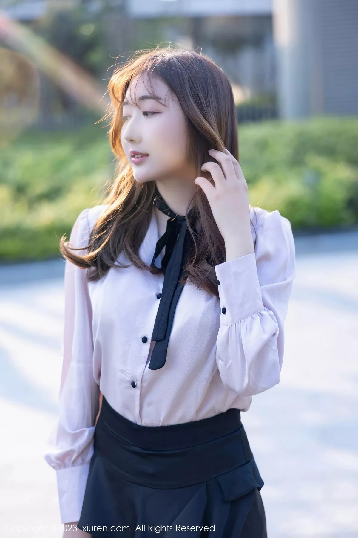 秀人集.com_[XiuRen秀人网]No.6721_模特江真真淡粉色T恤配黑短裙露性感黑色轻透内衣完美诱惑写真80P