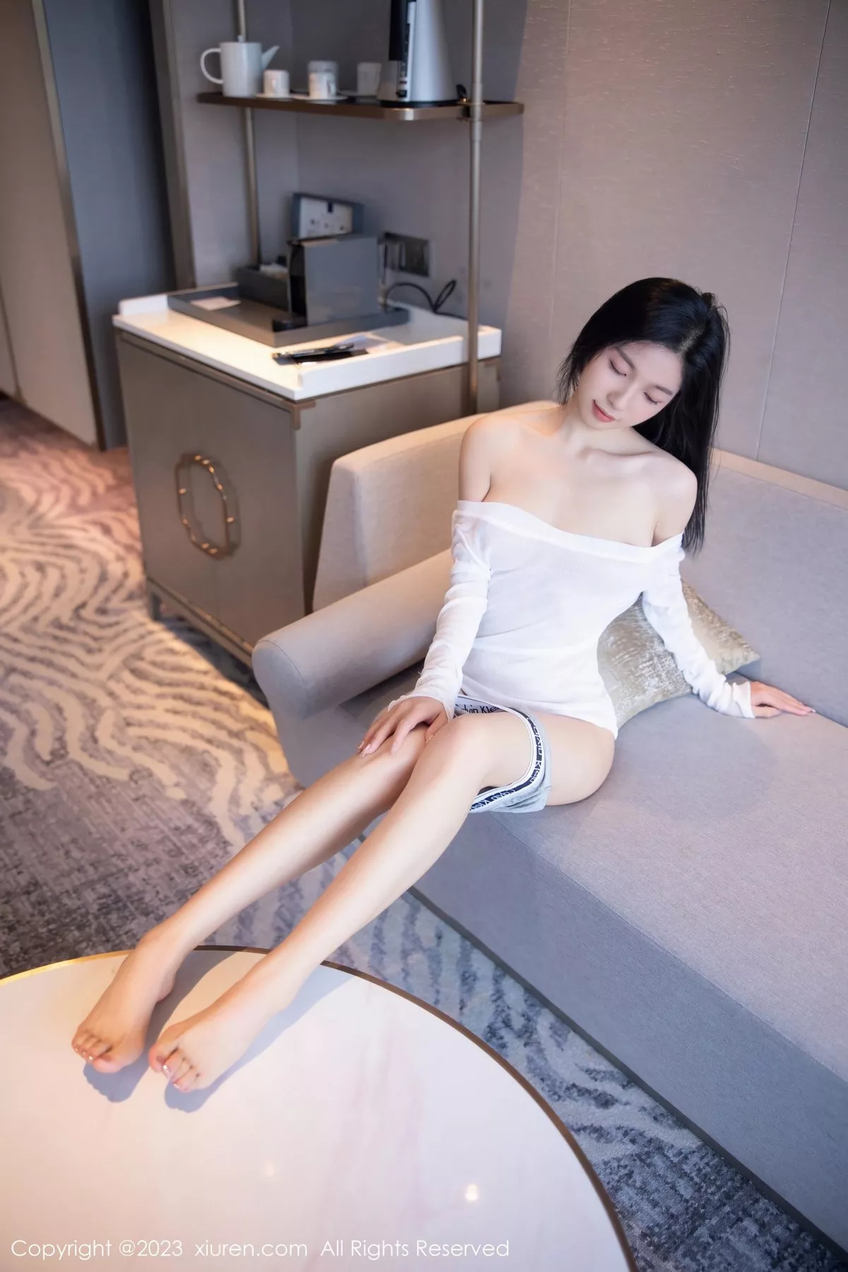 秀人集.com_[XiuRen秀人网]No.6619_模特茜茜Kimi性感白色轻透上衣配运动内裤秀曼妙身姿诱惑写真96P