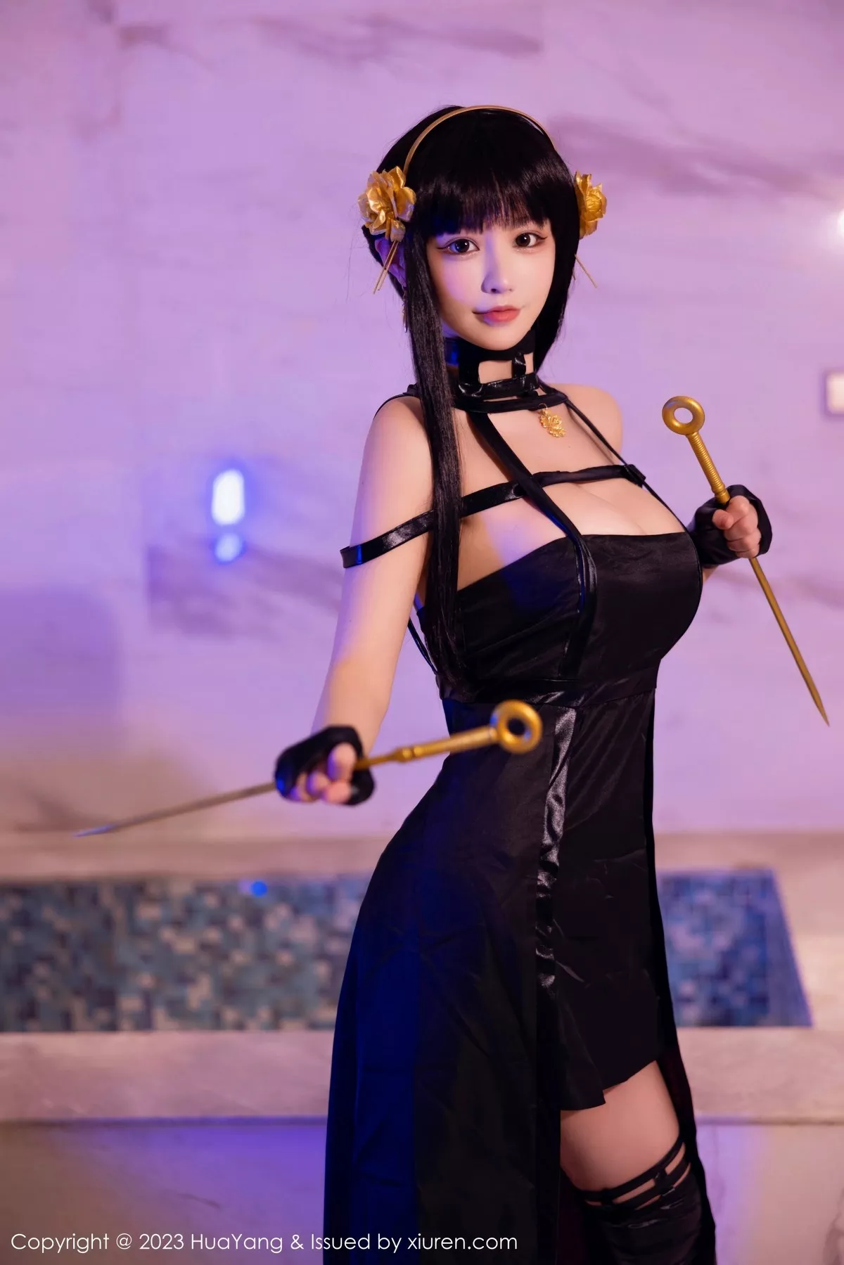 秀人集.com_[HuaYang花漾]Vol.534_女神朱可儿Flora性感黑色连衣裙配超薄黑丝秀丰满身材诱惑写真75P