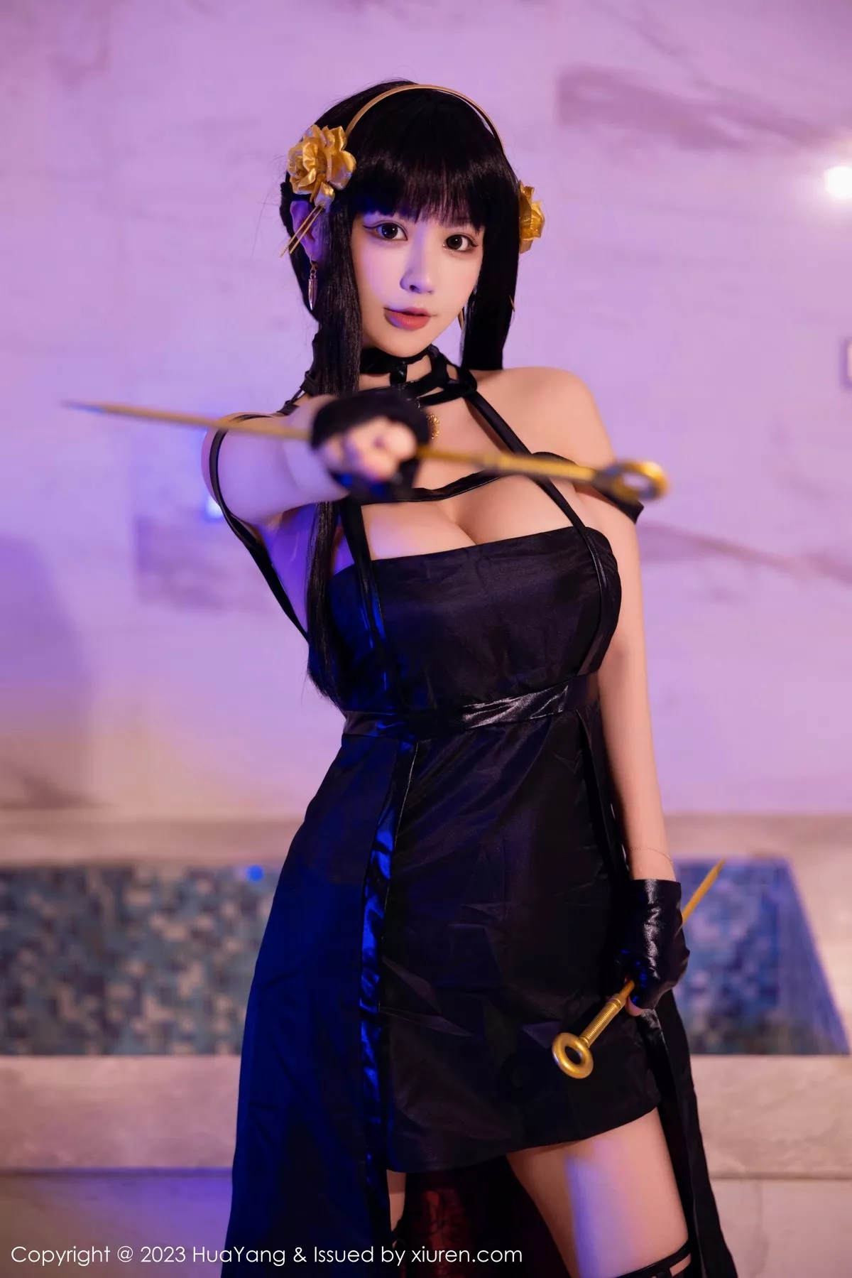 秀人集.com_[HuaYang花漾]Vol.534_女神朱可儿Flora性感黑色连衣裙配超薄黑丝秀丰满身材诱惑写真75P