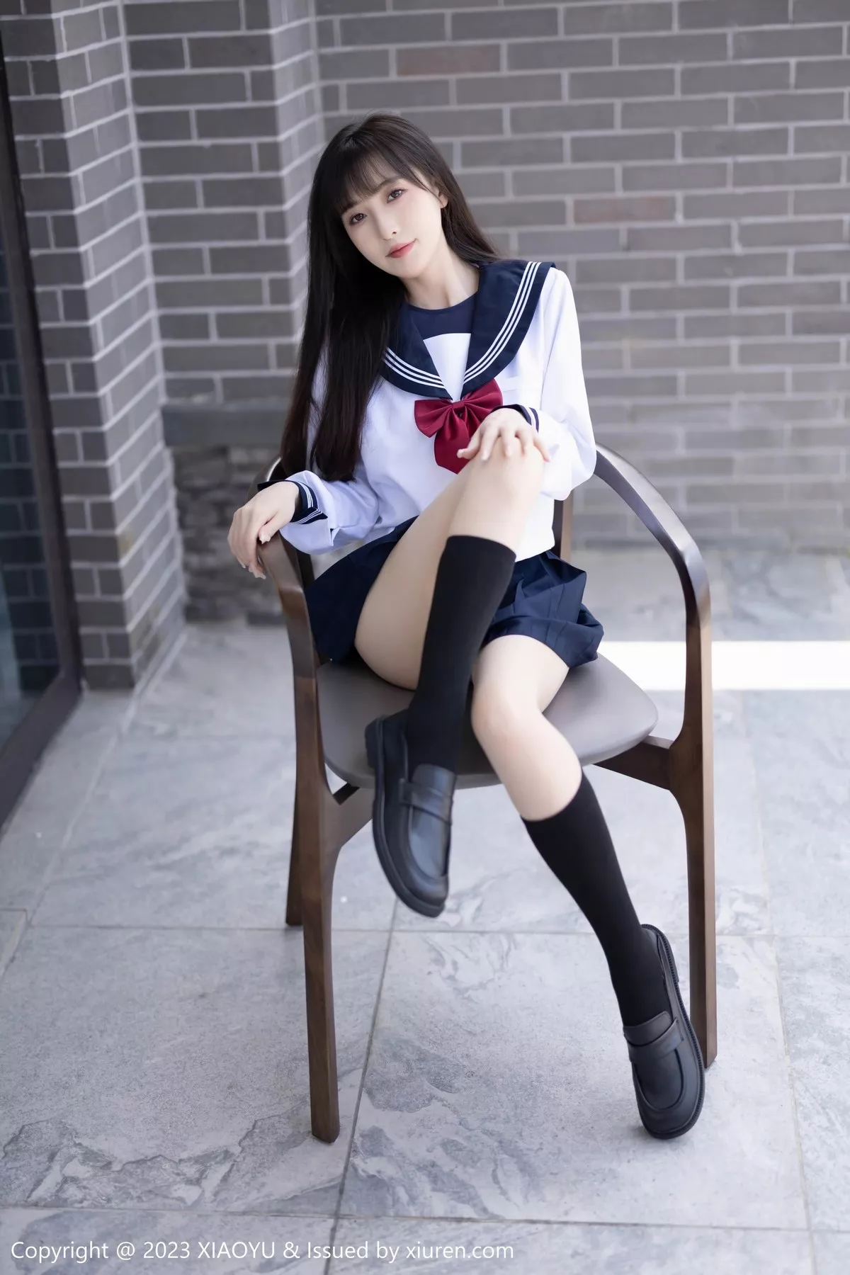 秀人集.com_[XiaoYu画语界]Vol.1045_模特林星阑脱学妹制服露性感蓝色薄纱高叉连体衣惹火诱惑写真96P