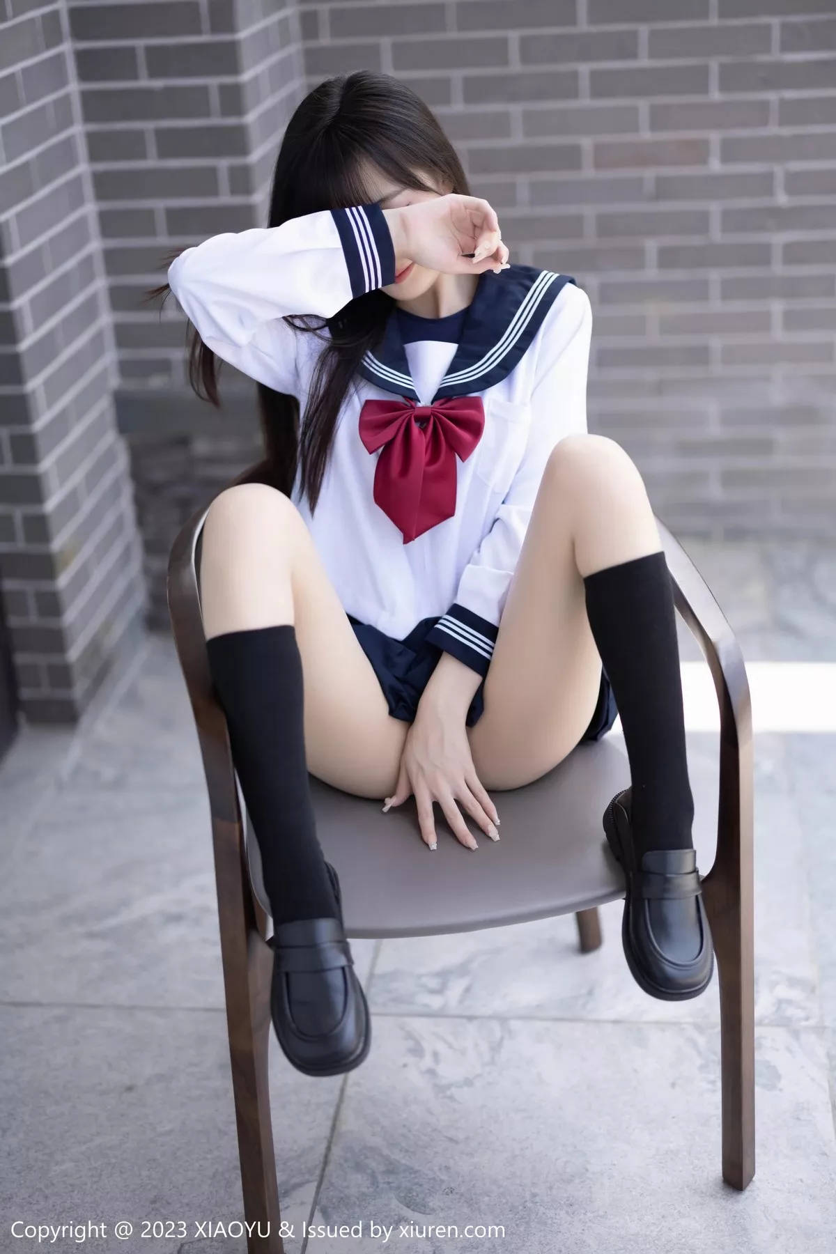 秀人集.com_[XiaoYu画语界]Vol.1045_模特林星阑脱学妹制服露性感蓝色薄纱高叉连体衣惹火诱惑写真96P