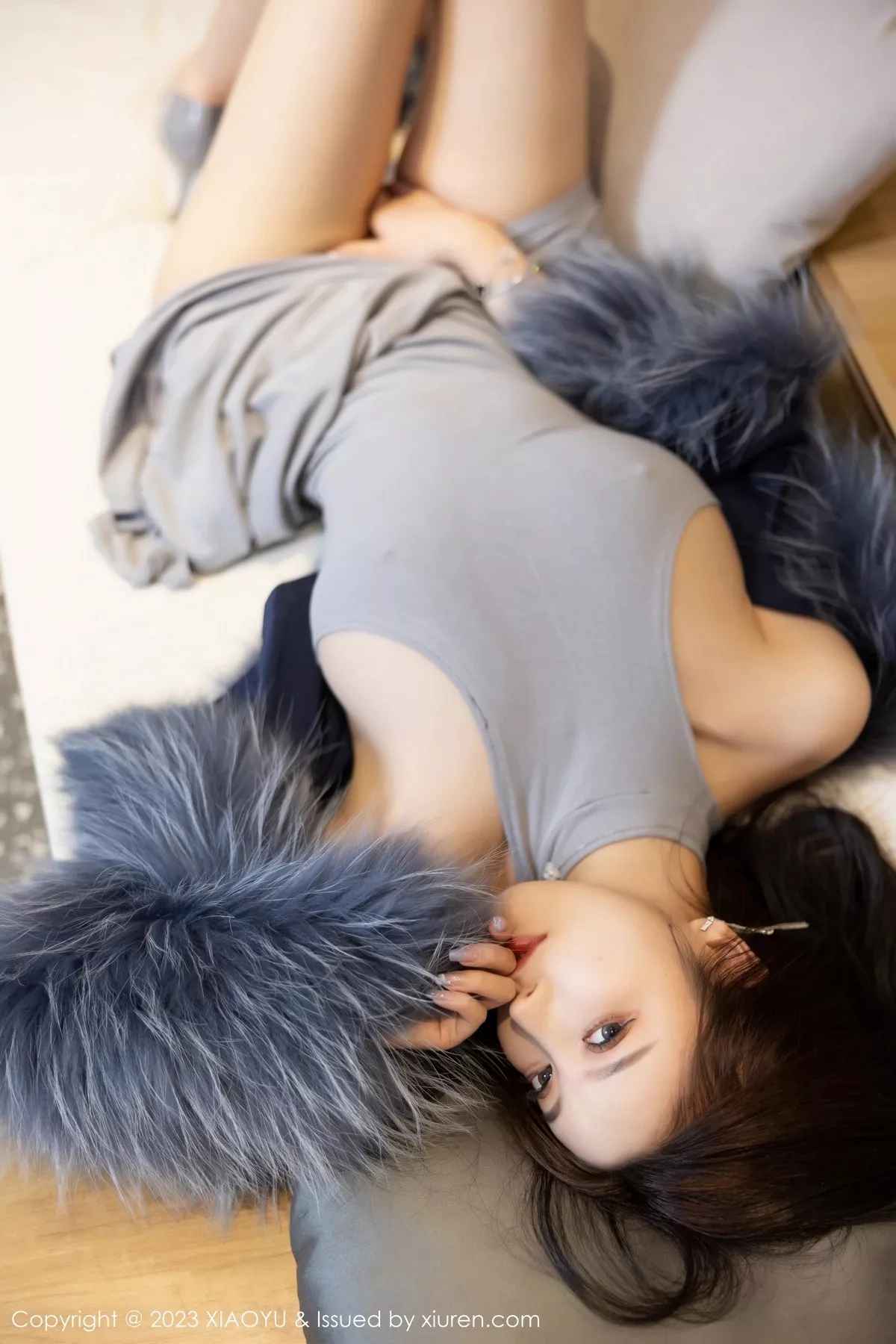 秀人集.com_[XiaoYu画语界]Vol.1051_女神杨晨晨Yome性感灰色真空连衣长裙秀完美丰腴身材诱惑写真87P