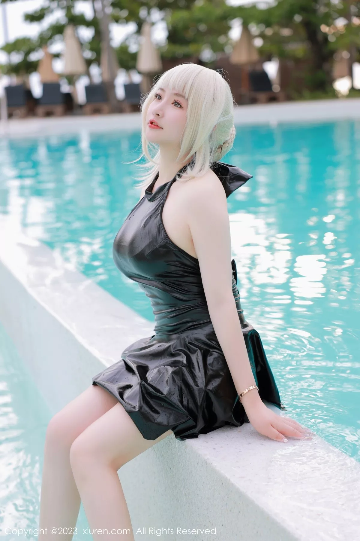 秀人集.com_[XiuRen秀人网]No.6984_模特养乐多DoDo性感黑色Cosplay装扮秀丰满身材惹火诱惑写真75P