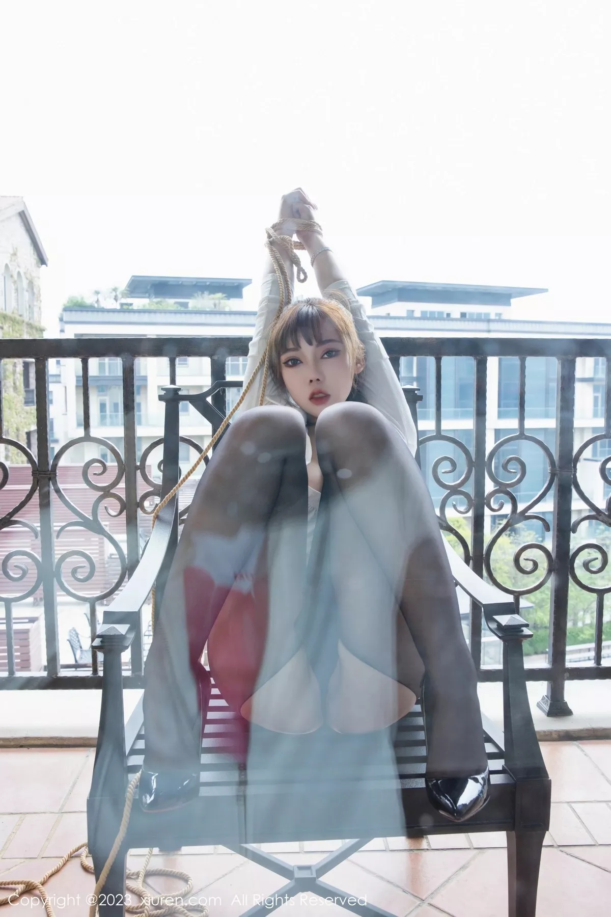 秀人集.com_[XiuRen秀人网]No.6977_模特萌汉药baby性感白T配黑色短裙露超薄黑丝秀美腿诱惑写真99P