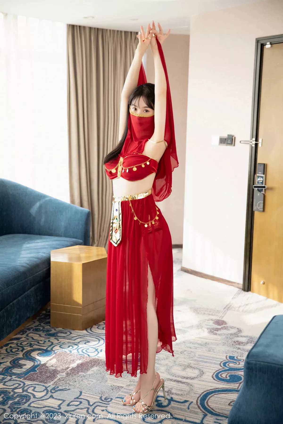 秀人集.com_[XiuRen秀人网]No.7103_模特柚琪Rich私房脱性感红色西域舞服秀曼妙身姿撩人诱惑写真74P