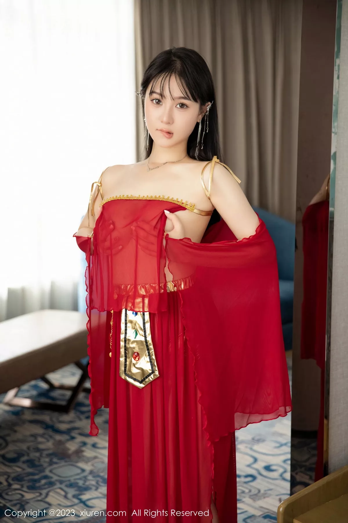 秀人集.com_[XiuRen秀人网]No.7103_模特柚琪Rich私房脱性感红色西域舞服秀曼妙身姿撩人诱惑写真74P