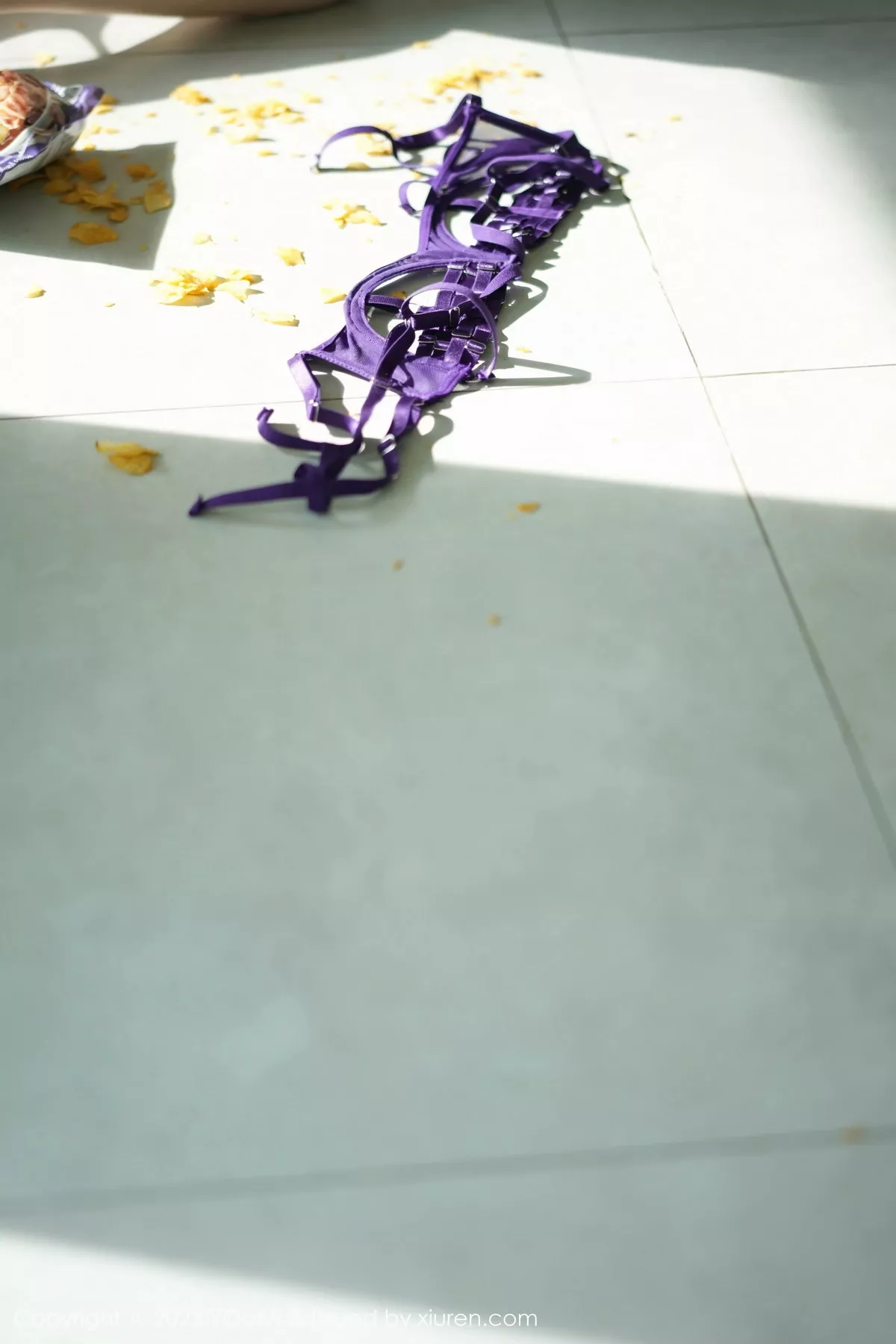 秀人集.com_[YouMi尤蜜荟]Vol.974_女神尤妮丝Egg性感紫色情趣内衣配黑丝吊袜秀丰满身材诱惑写真59P