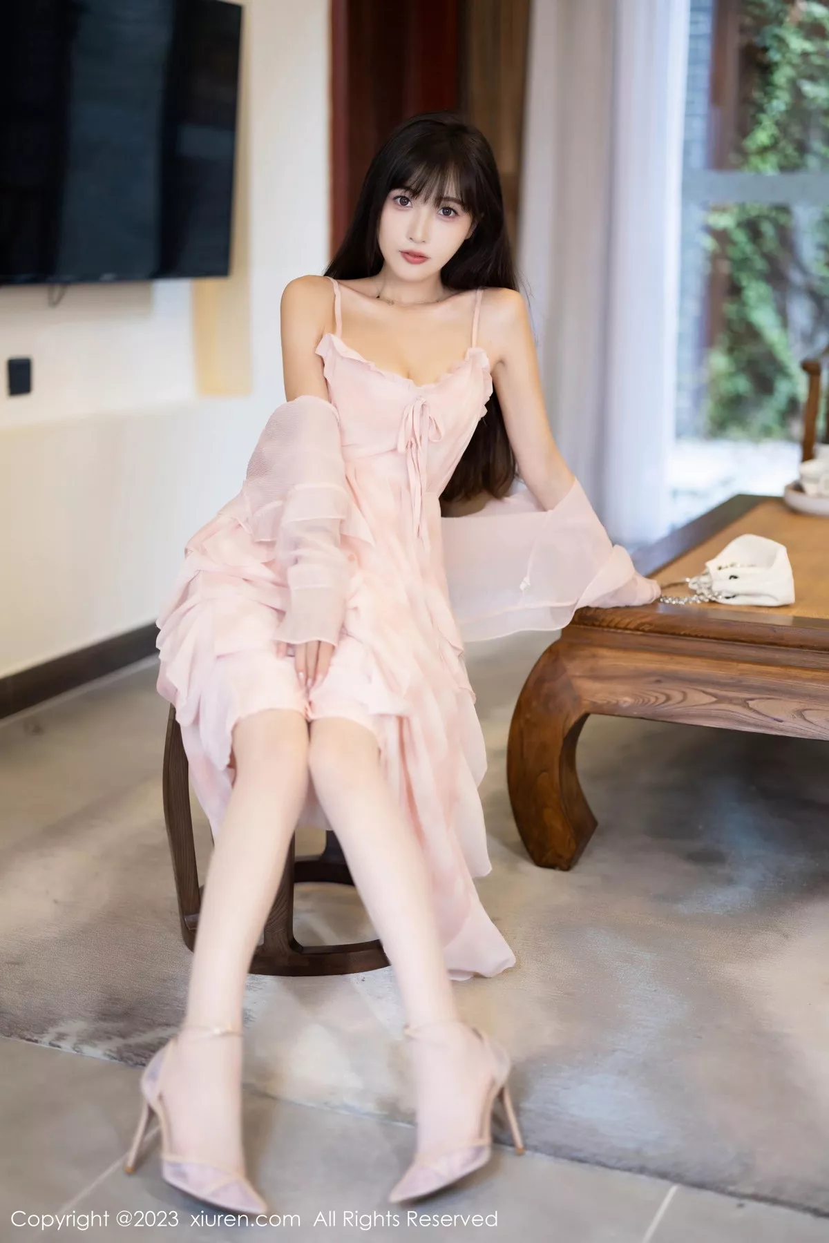 秀人集.com_[XiuRen秀人网]No.7263_模特林星阑性感粉色连衣长裙露粉色内衣配粉丝袜完美诱惑写真83P