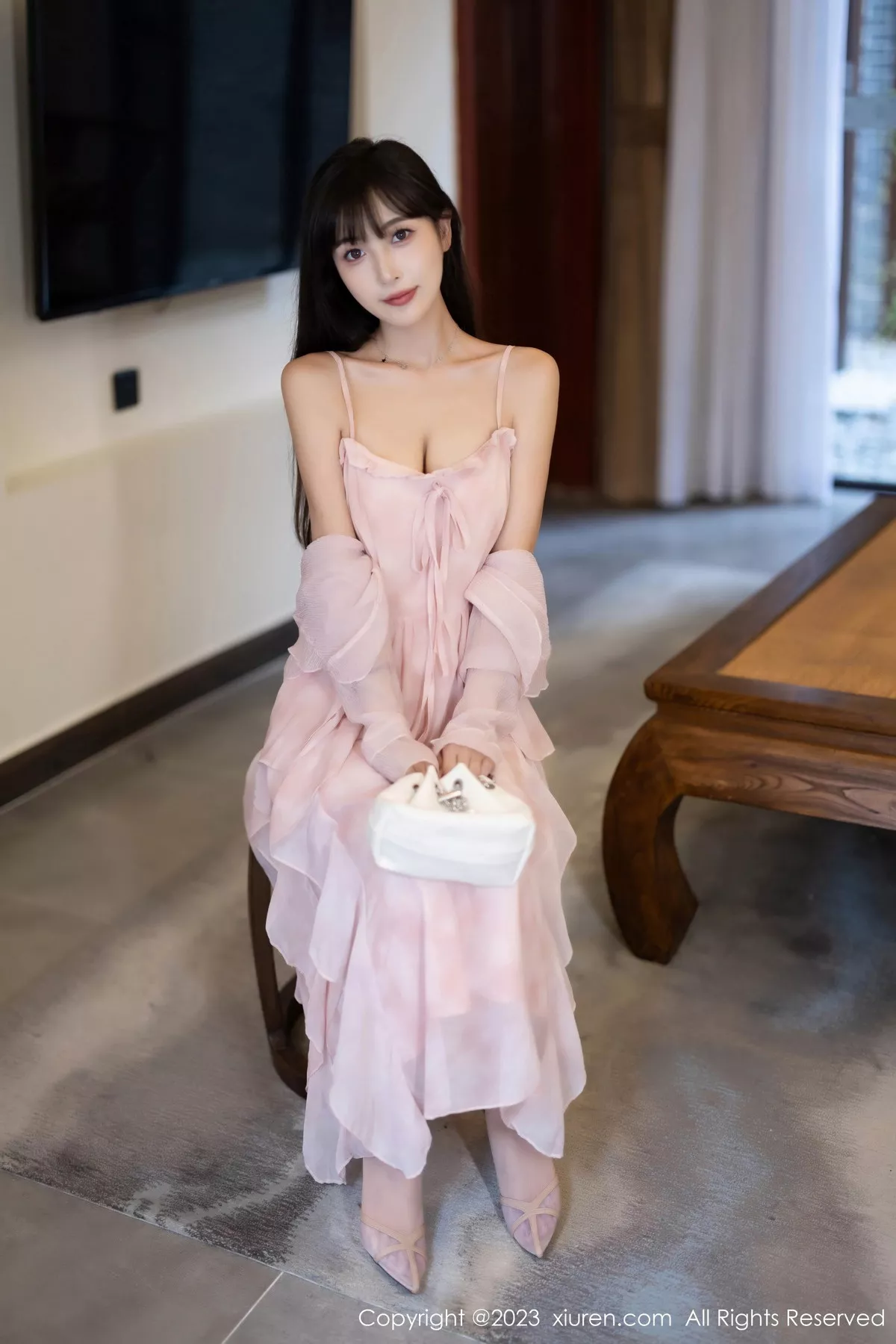 秀人集.com_[XiuRen秀人网]No.7263_模特林星阑性感粉色连衣长裙露粉色内衣配粉丝袜完美诱惑写真83P
