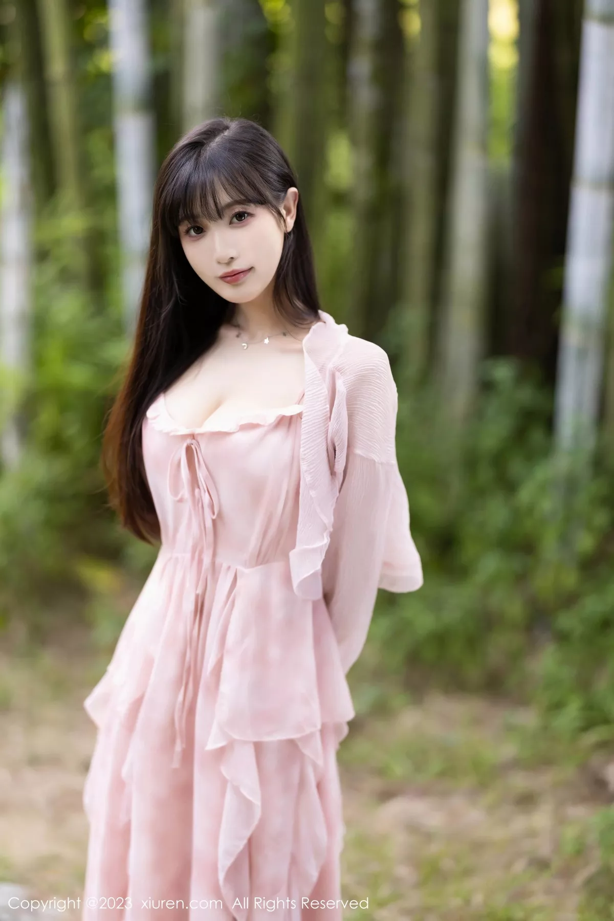 秀人集.com_[XiuRen秀人网]No.7263_模特林星阑性感粉色连衣长裙露粉色内衣配粉丝袜完美诱惑写真83P