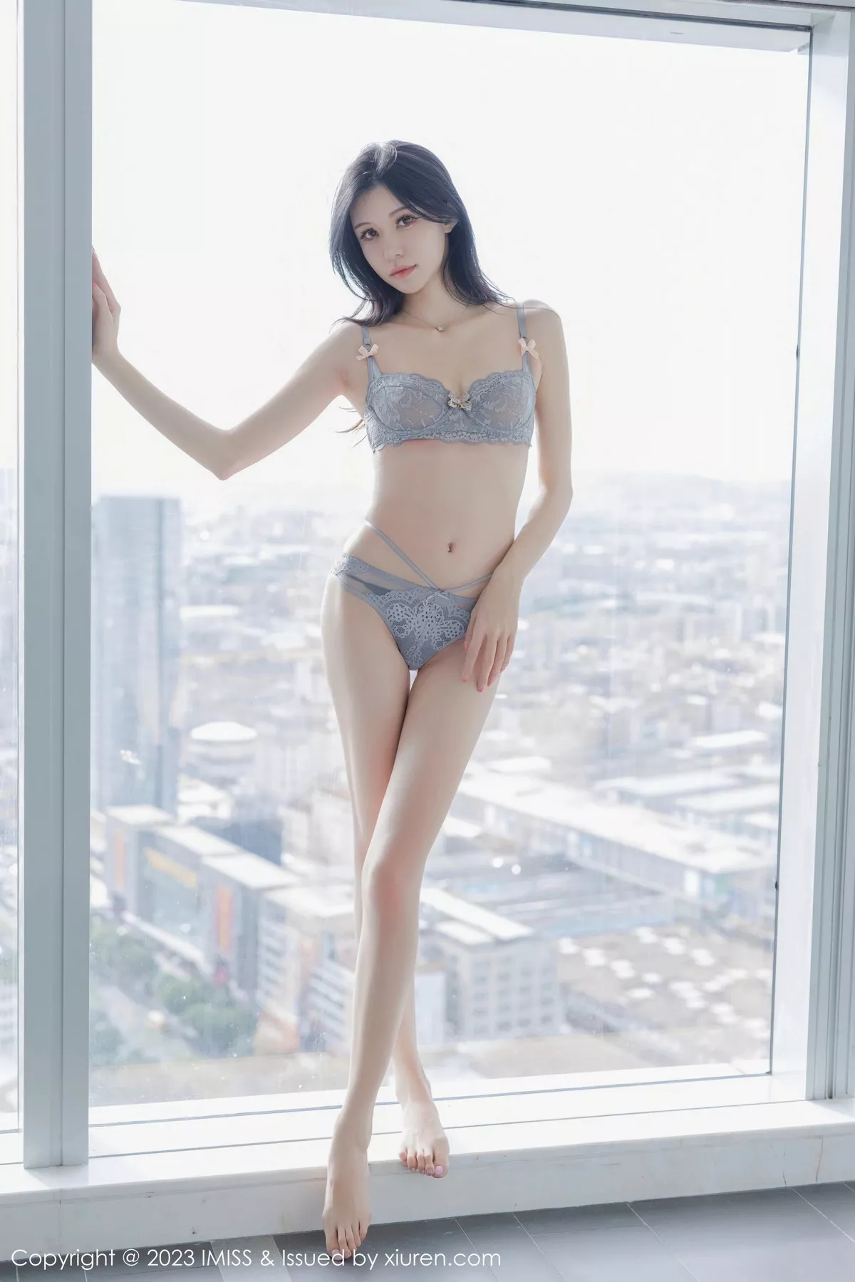 秀人集.com_[IMISS爱蜜社]Vol.746_模特泥鳅鳅酒店性感杏色时尚套装露淡蓝蕾丝内衣迷人诱惑写真54P