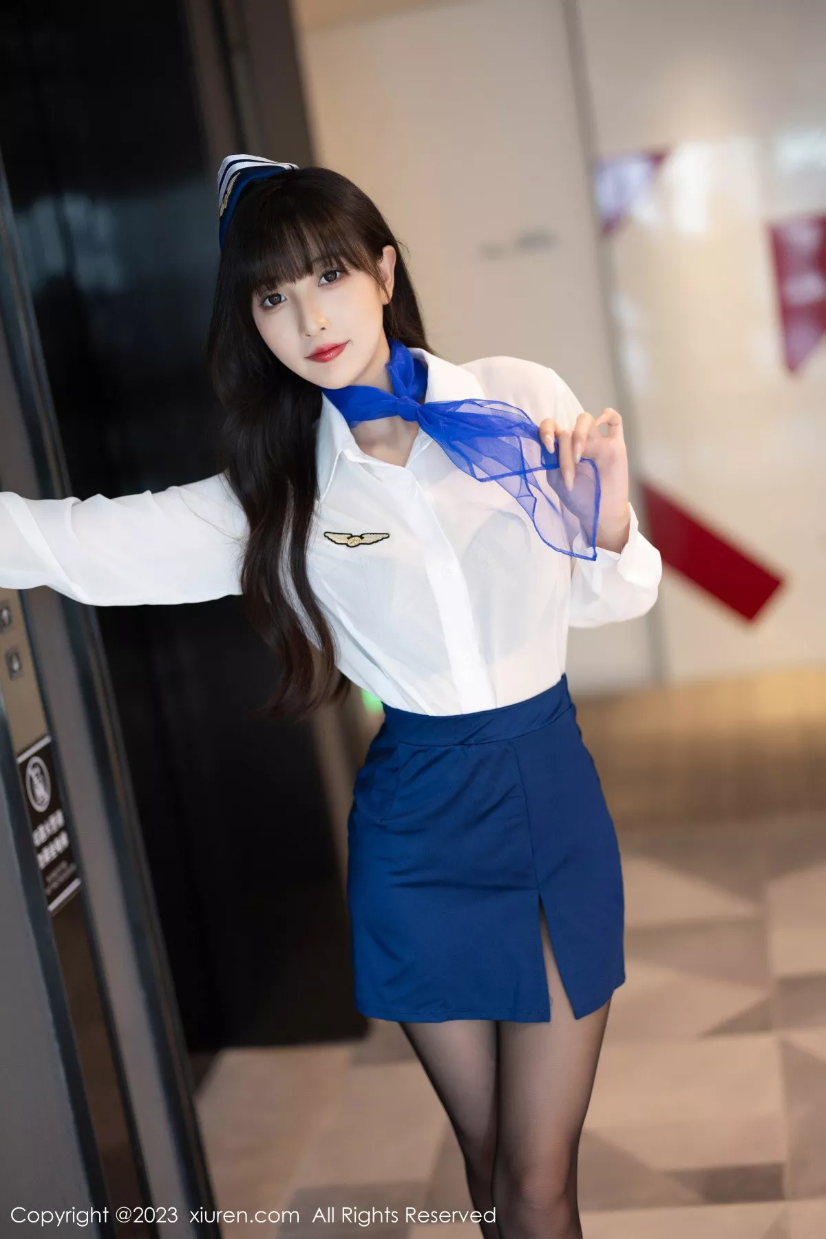 秀人集.com_[XiuRen秀人网]No.7347_模特林星阑空姐制服露蓝灰内衣配魅惑黑丝秀曼妙身姿诱惑写真83P