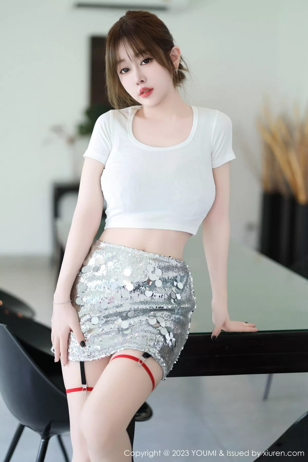 秀人集.com_[YouMi尤蜜荟]Vol.979_女神王雨纯性感黑色薄纱透明内衣配肉丝袜秀丰满身材诱惑写真91P