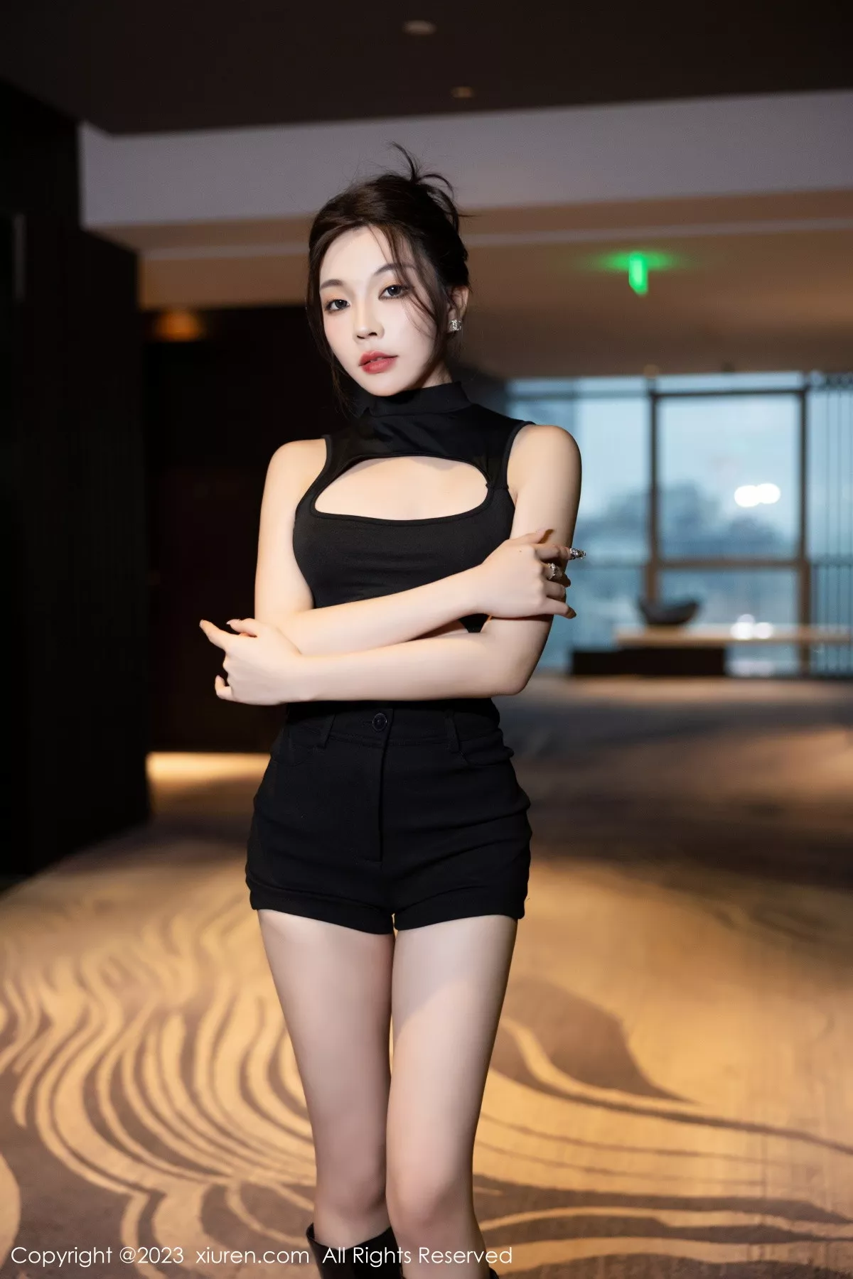 秀人集.com_[XiuRen秀人网]No.7432_女神徐莉芝Booty性感黑色情趣服配黑丝吊袜秀曼妙身姿诱惑写真82P