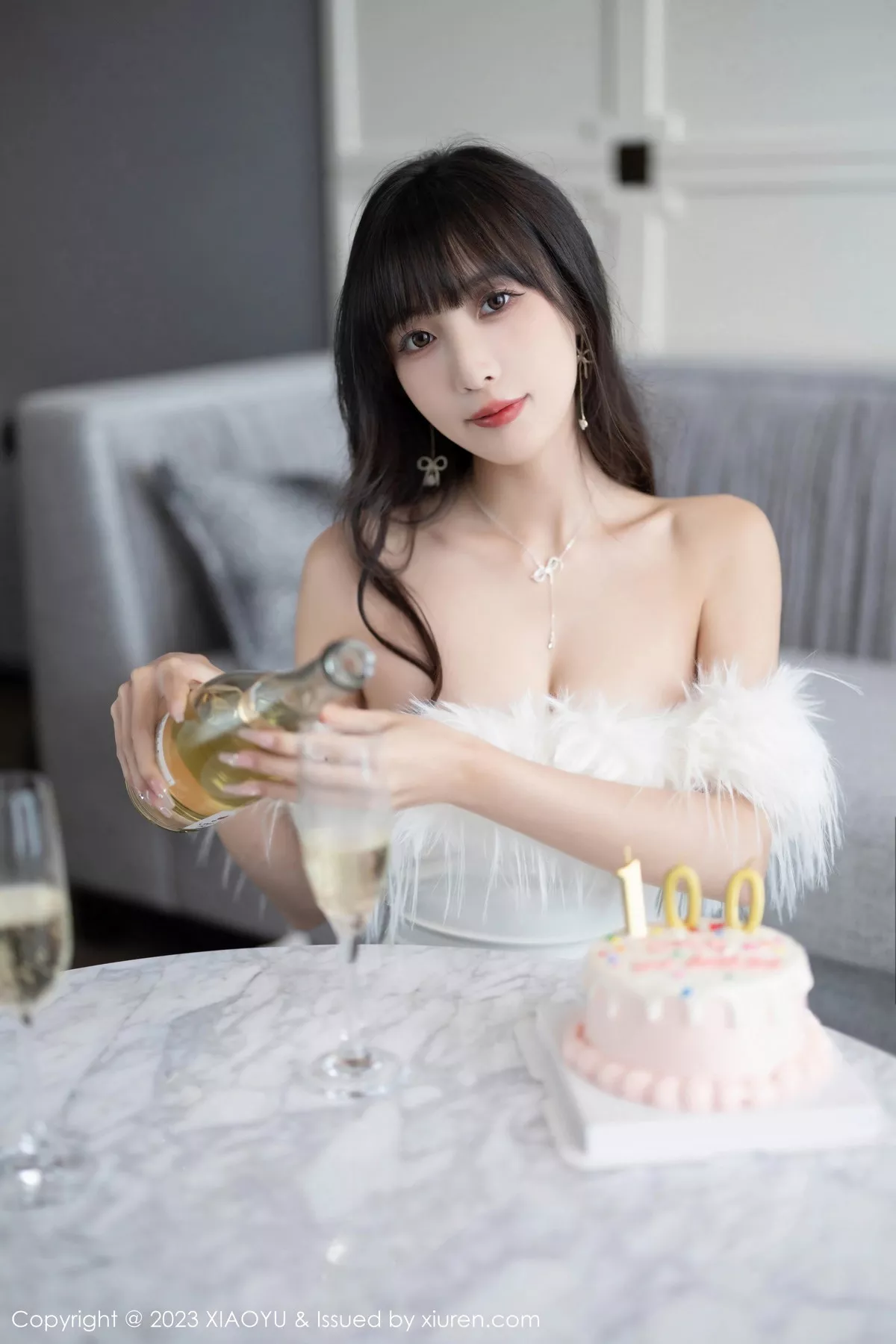 秀人集.com_[XiaoYu画语界]Vol.1120_模特林星阑白色蕾丝情趣内衣+露肩连衣裙秀曼妙身姿诱惑写真102P