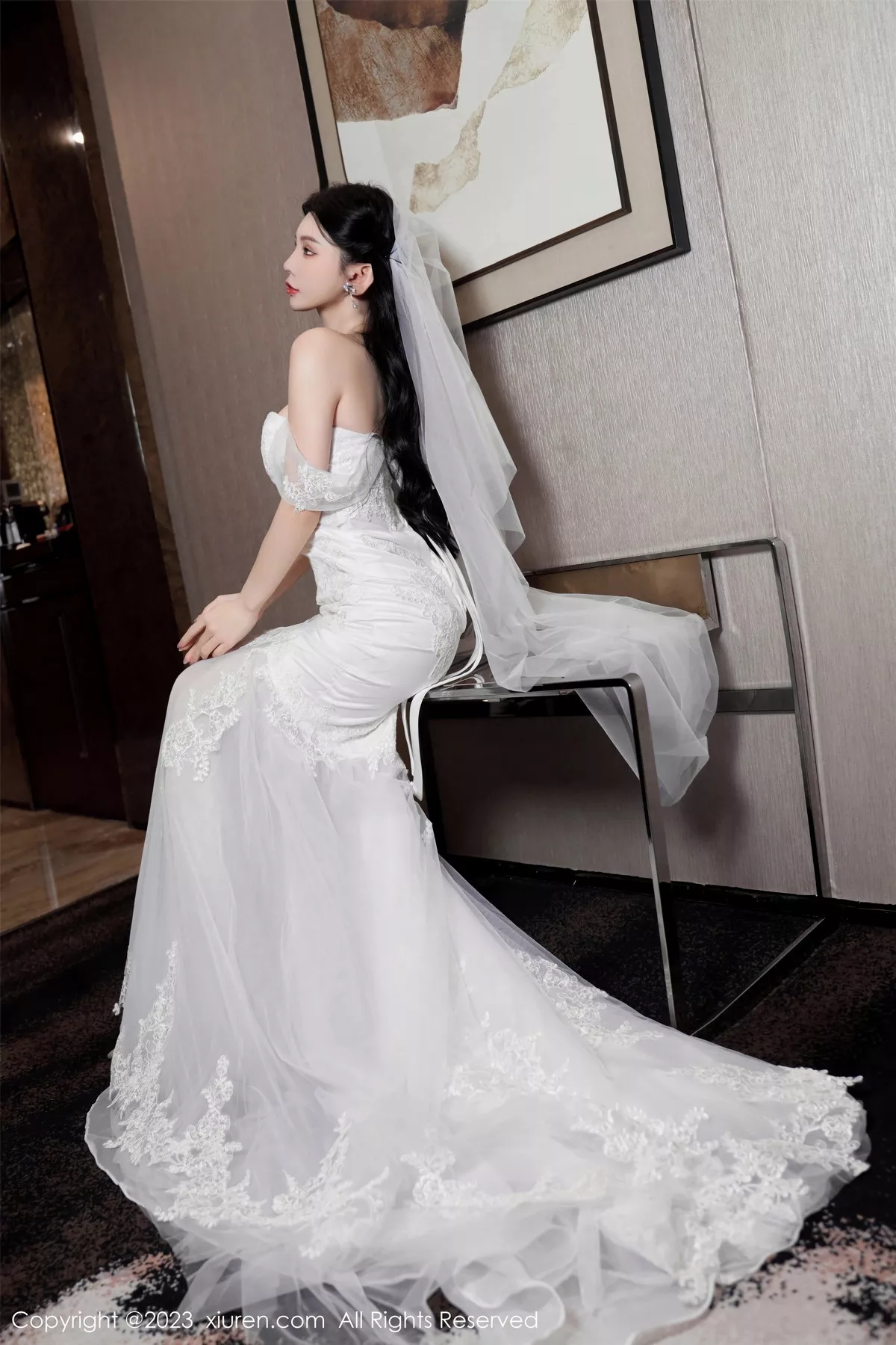 秀人集.com_[XiuRen秀人网]No.7463_女神周于希Sally性感白色婚纱+白色蕾丝情趣服饰完美诱惑写真100P