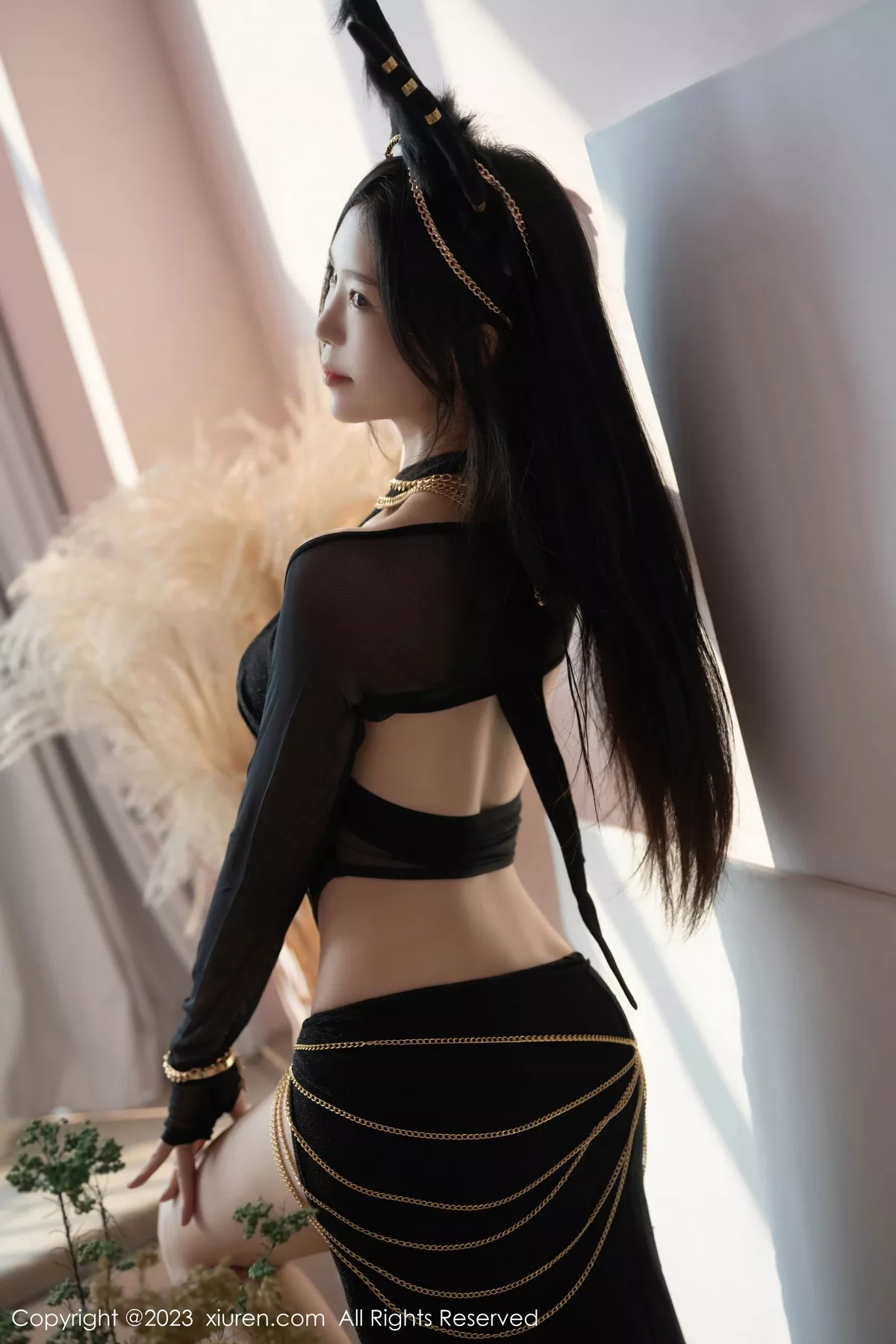 秀人集.com_[XiuRen秀人网]No.7527_模特利世喵咪造型主题性感黑色情趣服秀曼妙身姿迷人诱惑写真45P