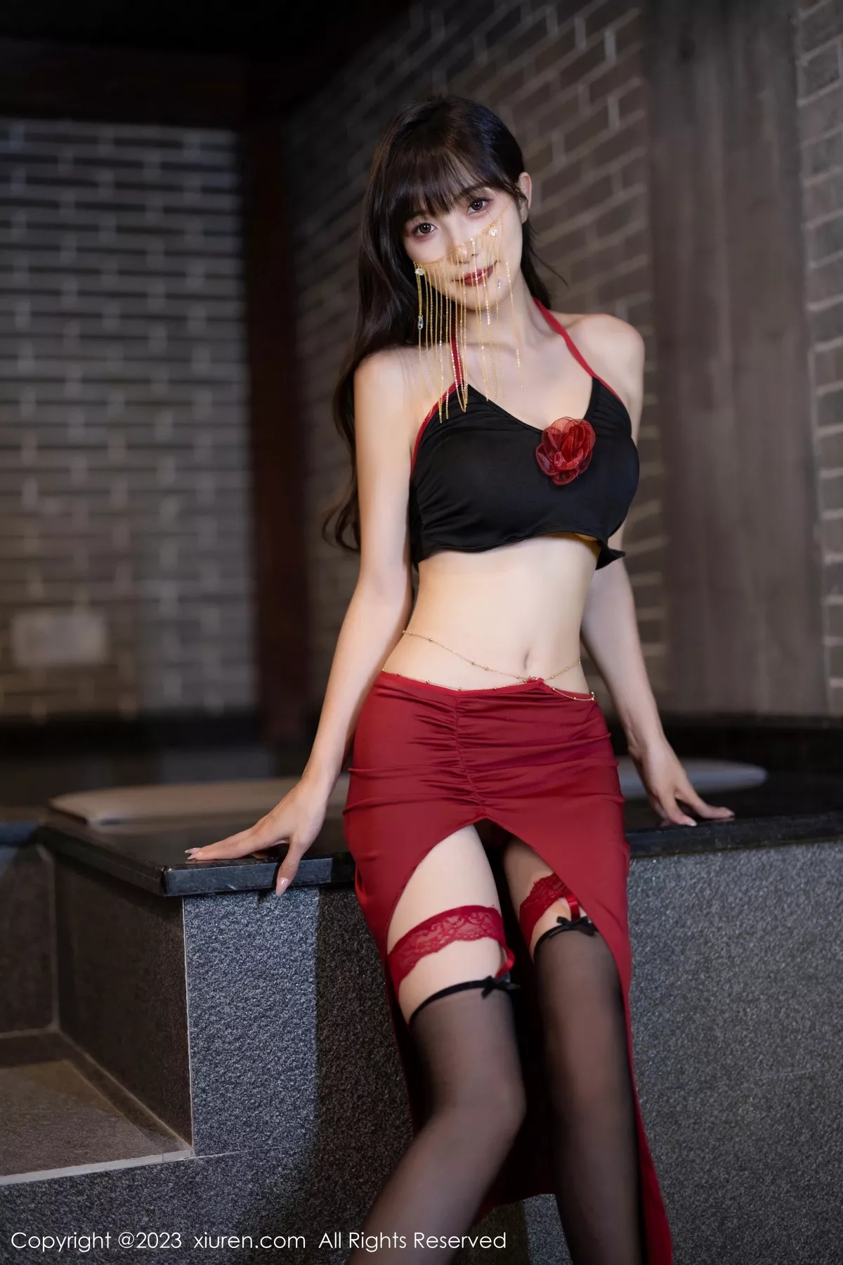 秀人集.com_[XiuRen秀人网]No.7529_模特林星阑私房浴室性感黑色内衣配黑丝吊袜秀曼妙身姿诱惑写真82P