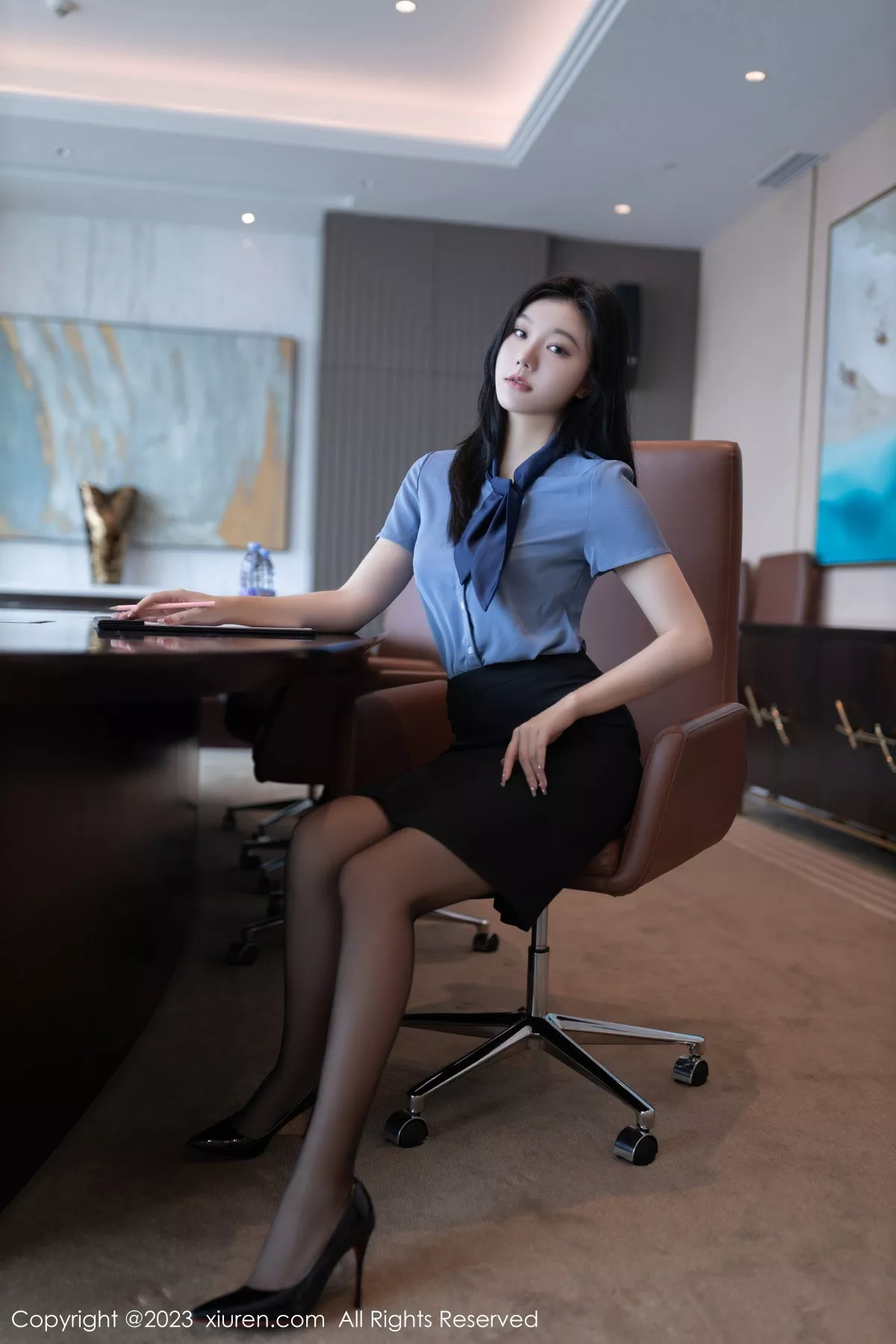 秀人集.com_[XiuRen秀人网]No.7409_模特安然anran职员OL装扮性感玫红色内衣配开档黑丝诱惑写真79P