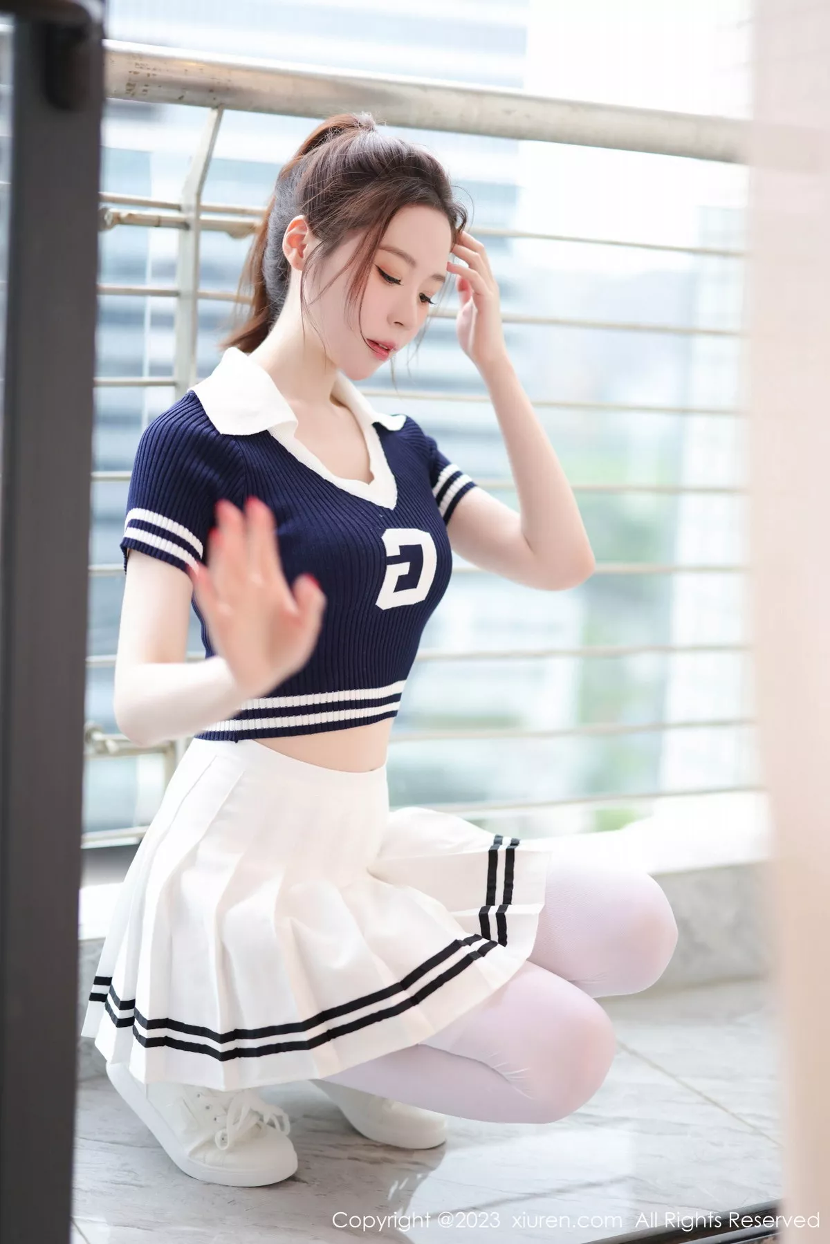 秀人集.com_[XiuRen秀人网]No.7416_模特梦心玥性感运动服饰穿搭粉色蕾丝内衣配白丝袜迷人诱惑写真81P