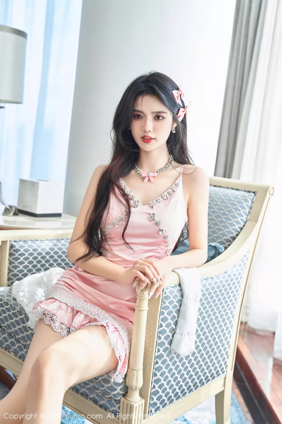 秀人集.com_[XiuRen秀人网]No.7595_模特浅浅Danny性感粉色连衣短裙半脱秀丰腴身姿撩人诱惑写真102P