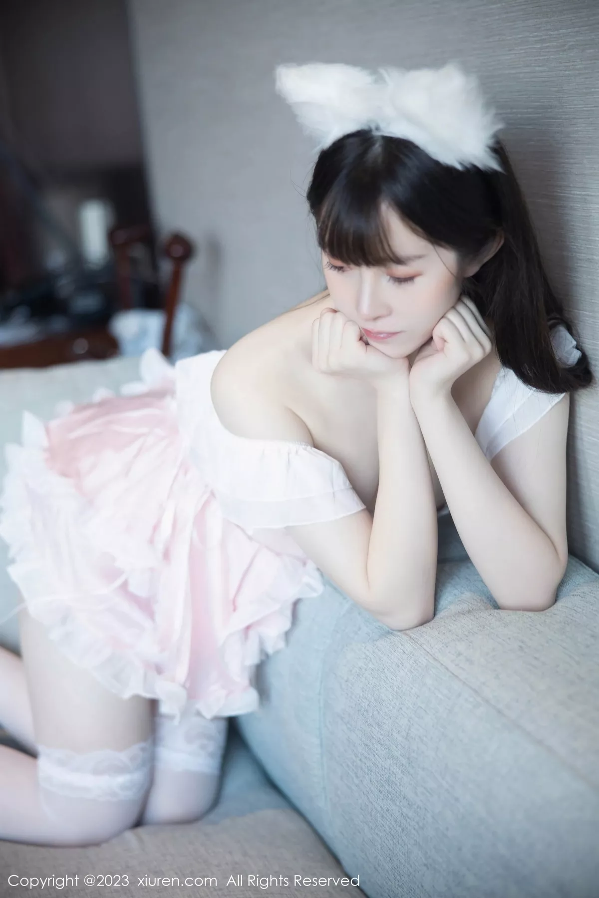 秀人集.com_[XiuRen秀人网]No.7602_模特林悠悠脱粉色女仆短裙露性感情趣内衣秀惹火身材诱惑写真80P