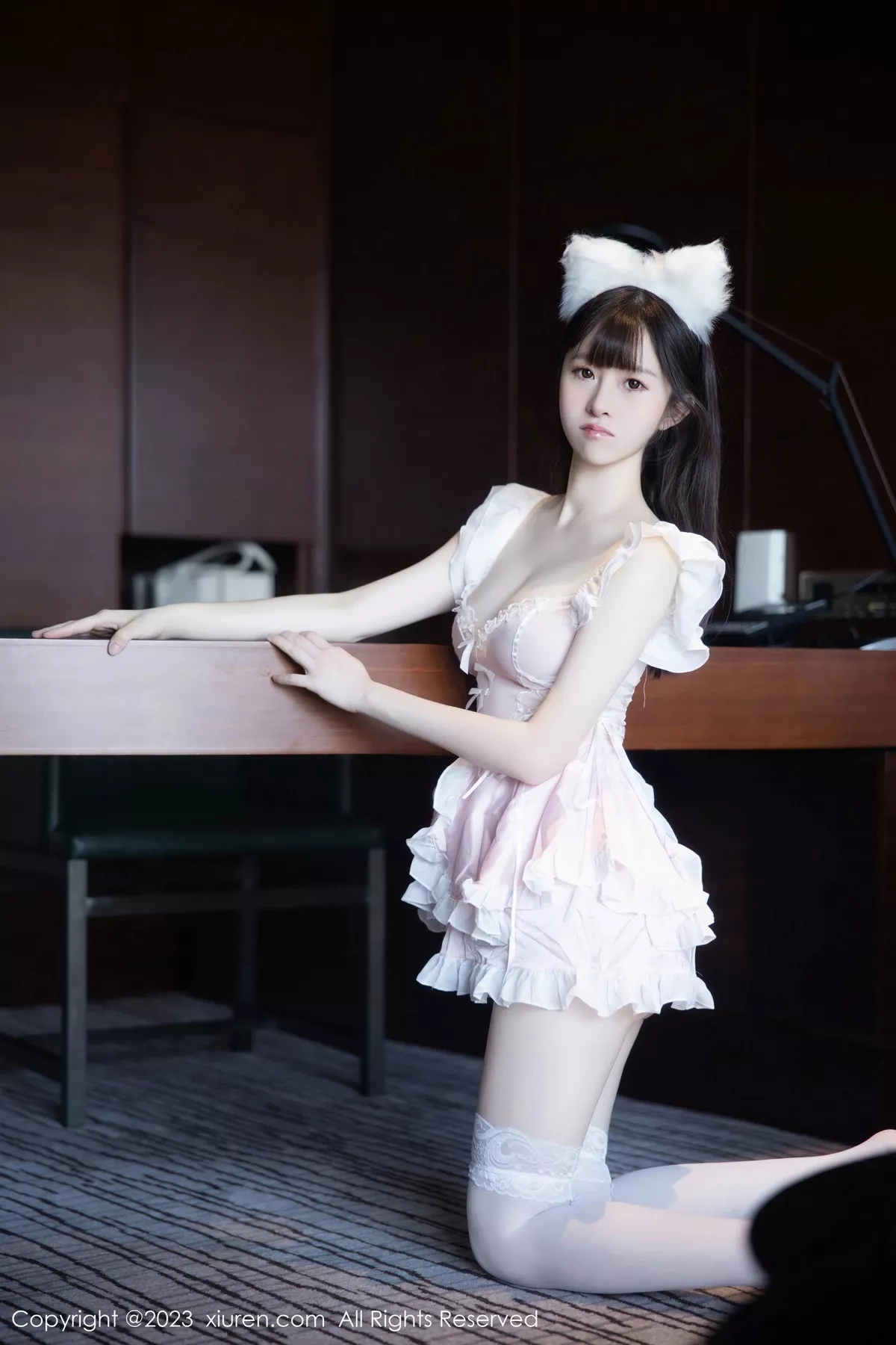 秀人集.com_[XiuRen秀人网]No.7602_模特林悠悠脱粉色女仆短裙露性感情趣内衣秀惹火身材诱惑写真80P