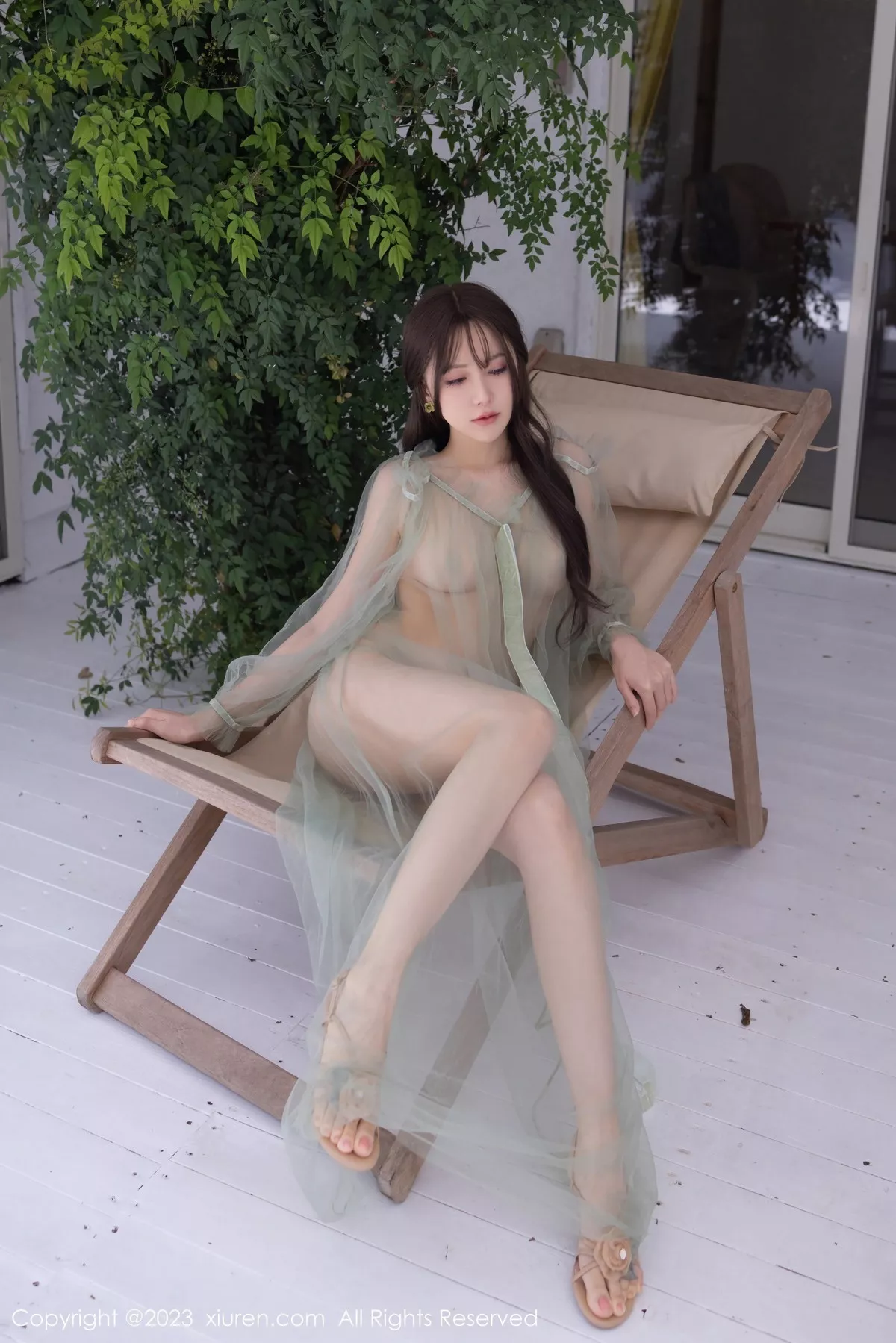 秀人集.com_[XiuRen秀人网]No.7614_模特鱼子酱Fish性感淡绿色薄纱裙透视秀惹火身材撩人诱惑写真80P