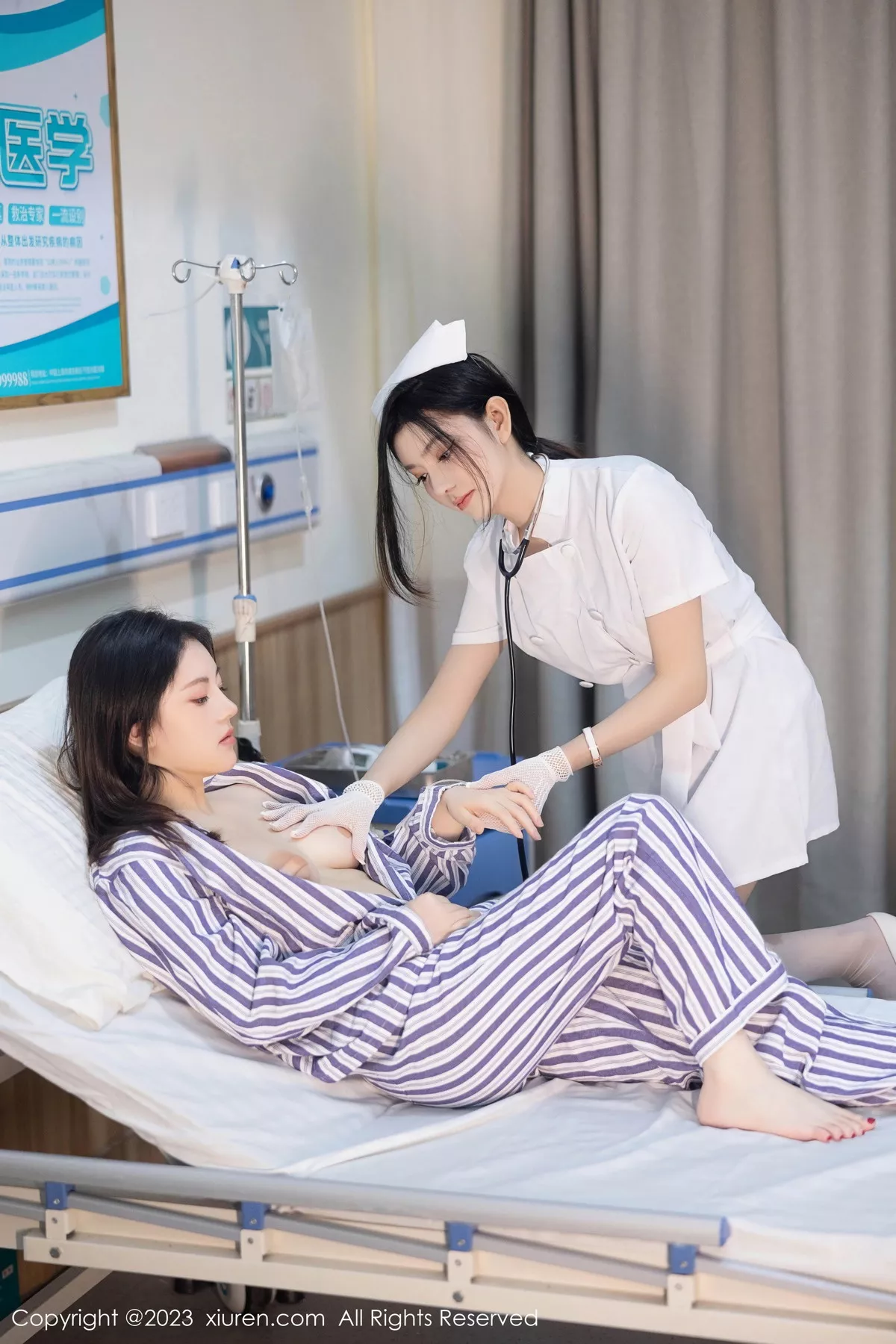 秀人集.com_[XiuRen秀人网]No.7683_模特合集豆瓣酱护士主题病号服饰配白色蕾丝袜秀美腿诱惑写真98P