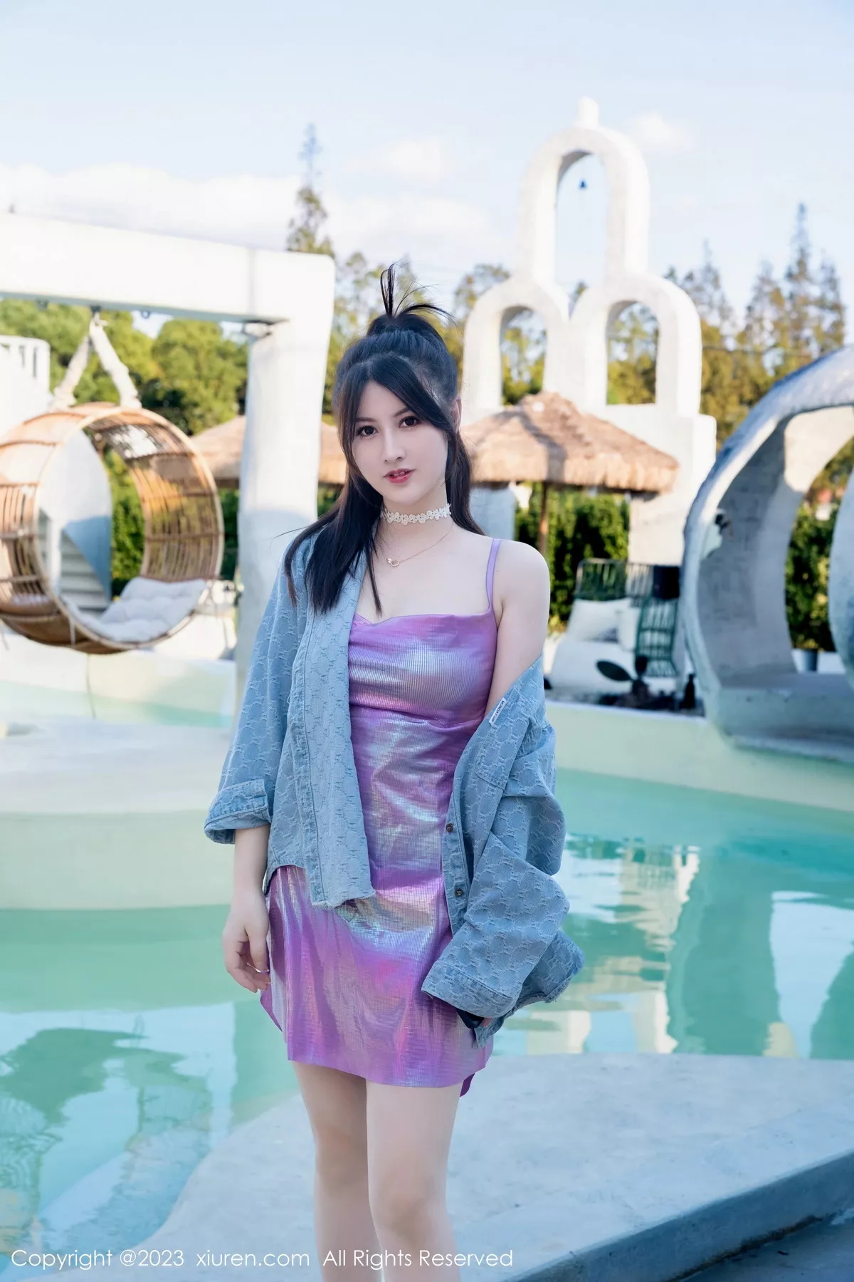 秀人集.com_[XiuRen秀人网]No.7565_模特诗诗kiki性感紫色吊带短裙+蓝灰死库水秀惹火身材诱惑写真80P