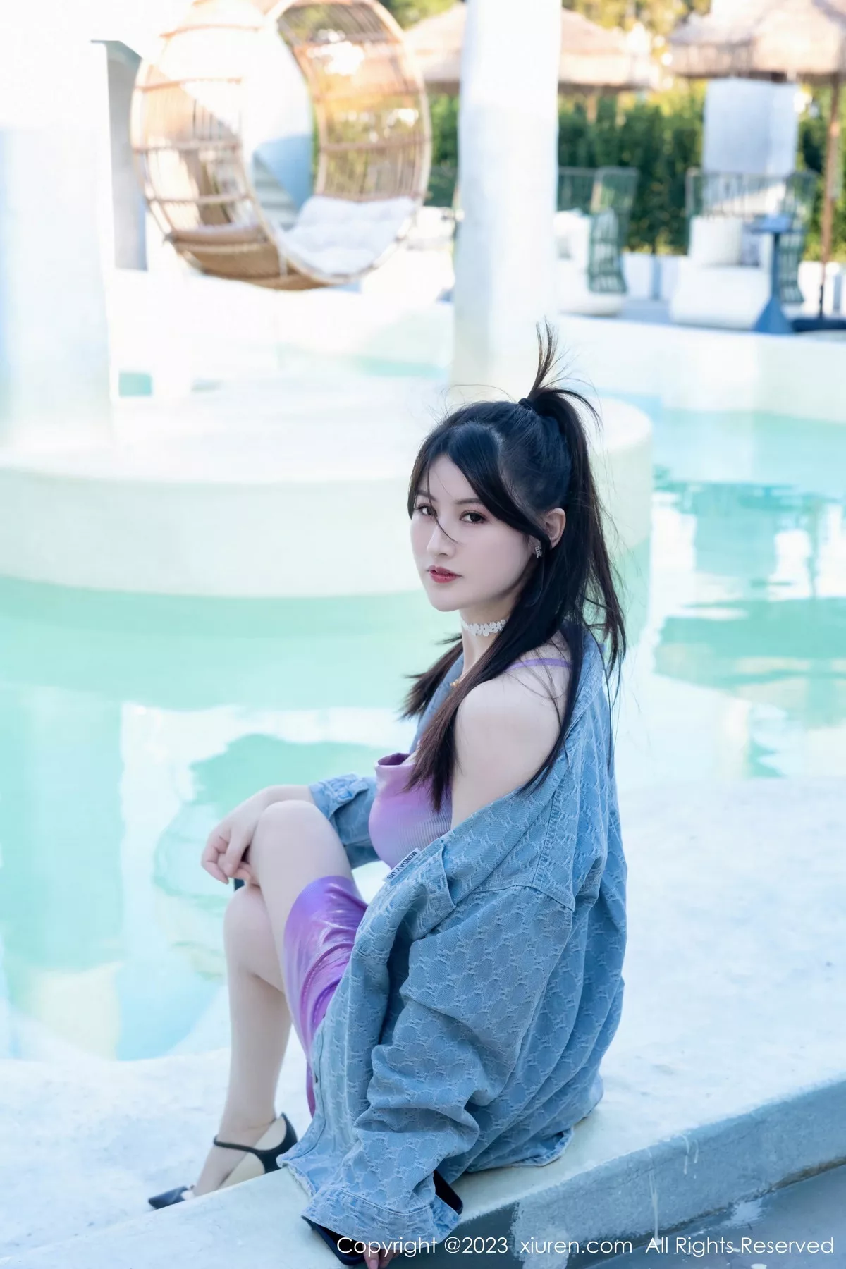 秀人集.com_[XiuRen秀人网]No.7565_模特诗诗kiki性感紫色吊带短裙+蓝灰死库水秀惹火身材诱惑写真80P