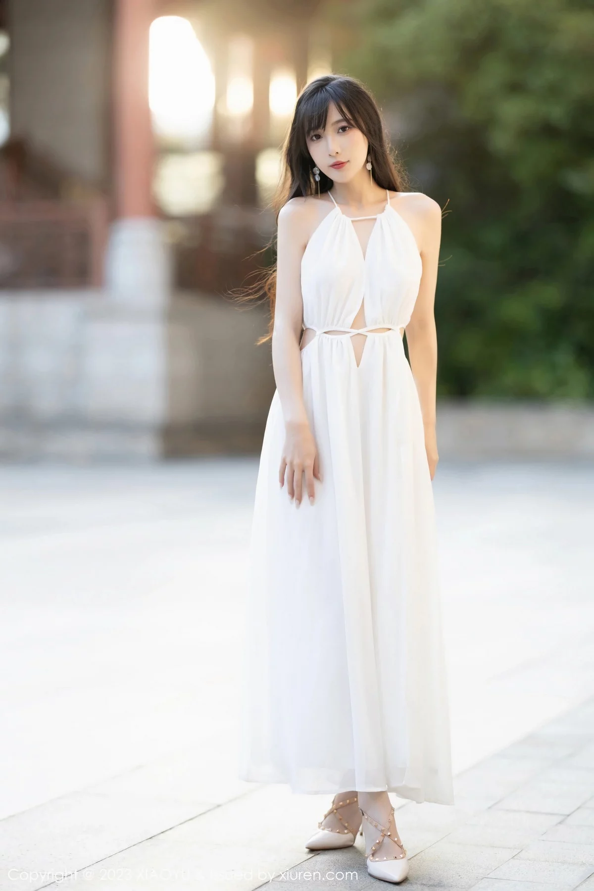 秀人集.com_[XiaoYu画语界]Vol.1161_模特林星阑性感白色连衣长裙+黑色情趣服饰秀曼妙身姿诱惑写真80P