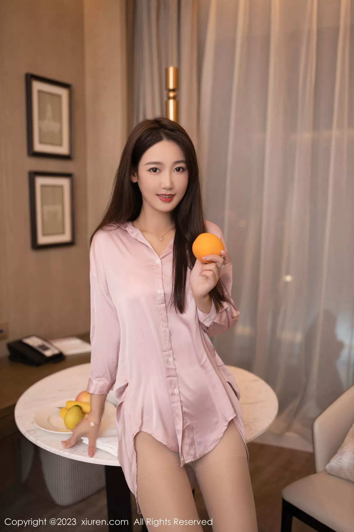 秀人集.com_[XiuRen秀人网]No.7726_模特唐安琪性感粉色衬衫露蓝灰色内衣配超薄肉丝撩人诱惑写真80P