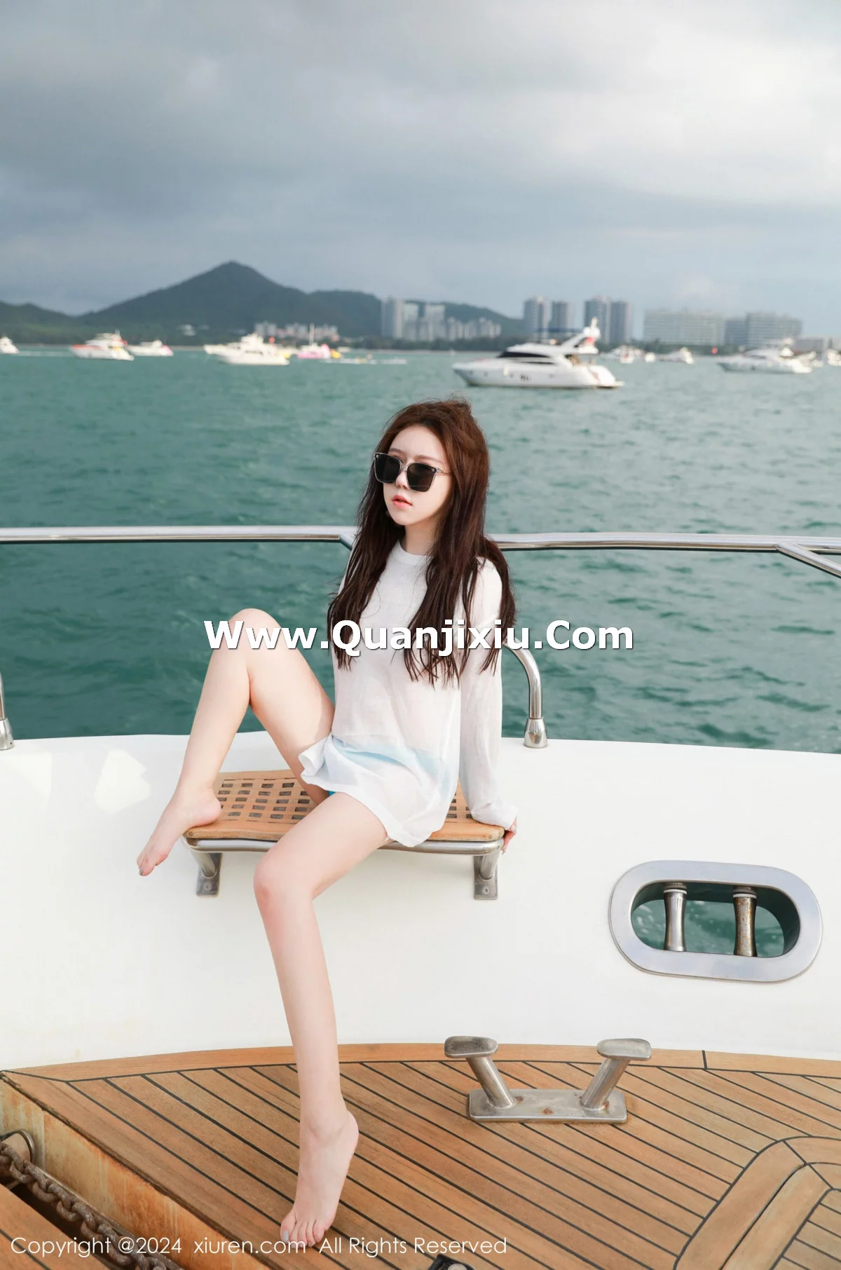 秀人集.com_[XiuRen秀人网]No.7898_模特小薯条nienie游艇场景性感蓝色比基尼服秀完美身材诱惑写真76P