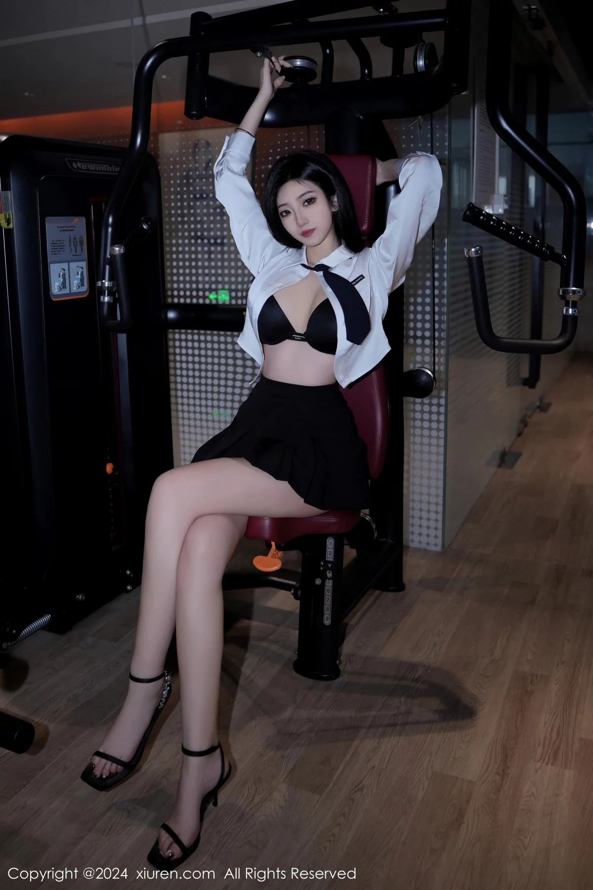 秀人集.com_[XiuRen秀人网]No.7894_模特安琪Yee性感白上衣配黑短裙露黑色内衣秀惹火身材诱惑写真77P