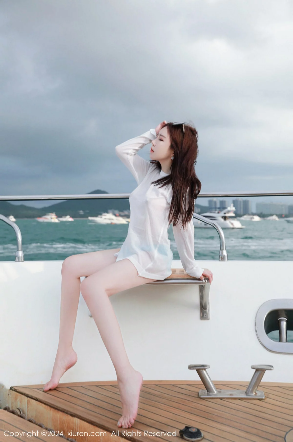 秀人集.com_[XiuRen秀人网]No.7898_模特小薯条nienie游艇场景性感蓝色比基尼服秀完美身材诱惑写真76P