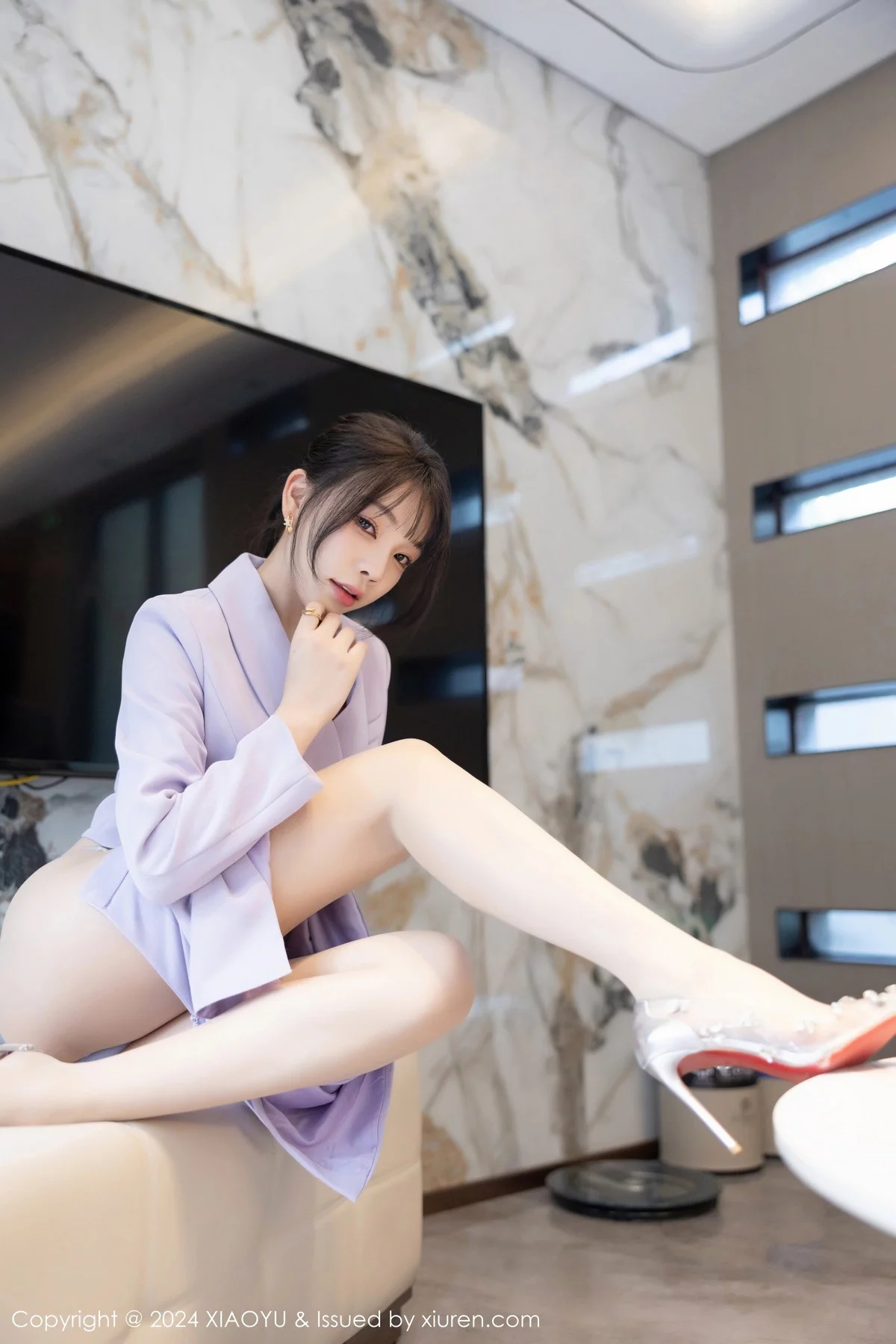 秀人集.com_[XiaoYu画语界]Vol.1178_女神徐莉芝Booty性感淡紫短裙套装露淡紫蕾丝内衣迷人诱惑写真88P