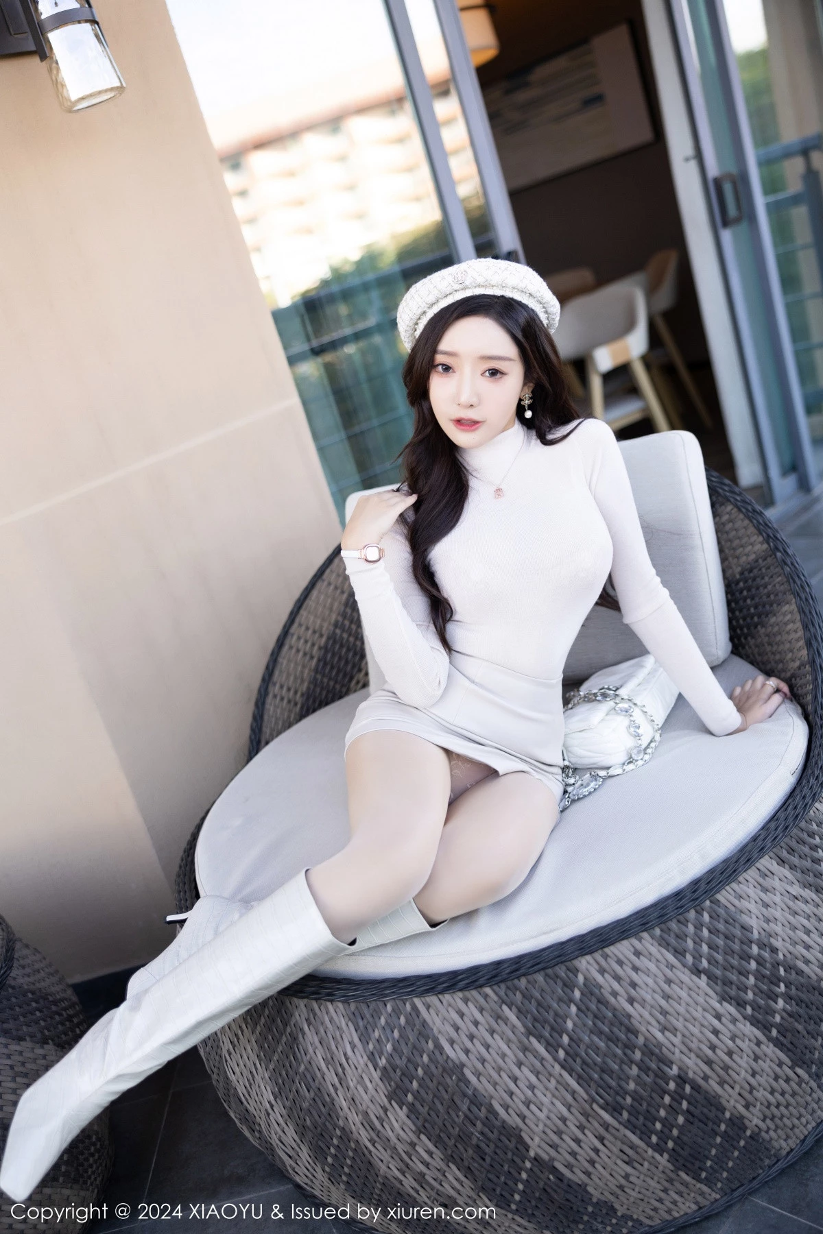 秀人集.com_[XiaoYu画语界]Vol.1194_女神王馨瑶yanni性感白色连衣裙露粉色内衣配超薄肉丝诱惑写真84P