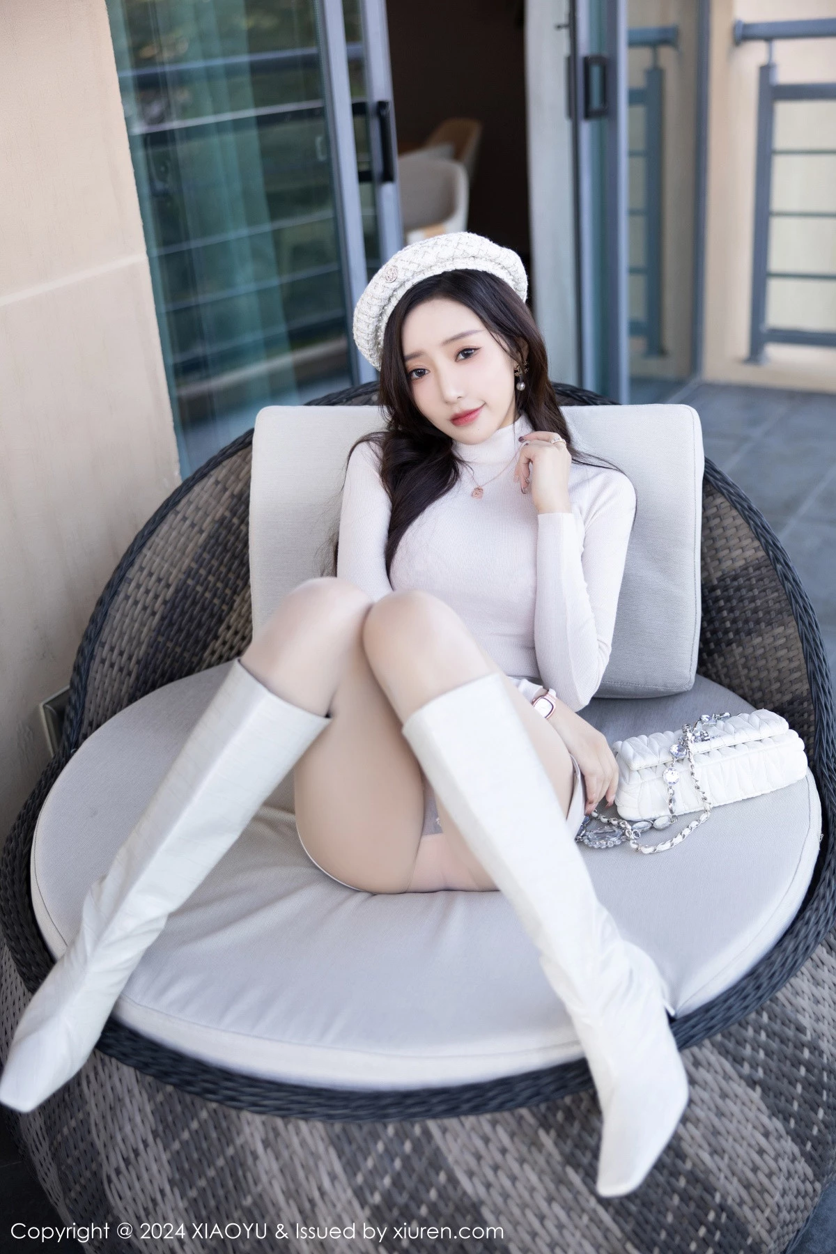 秀人集.com_[XiaoYu画语界]Vol.1194_女神王馨瑶yanni性感白色连衣裙露粉色内衣配超薄肉丝诱惑写真84P