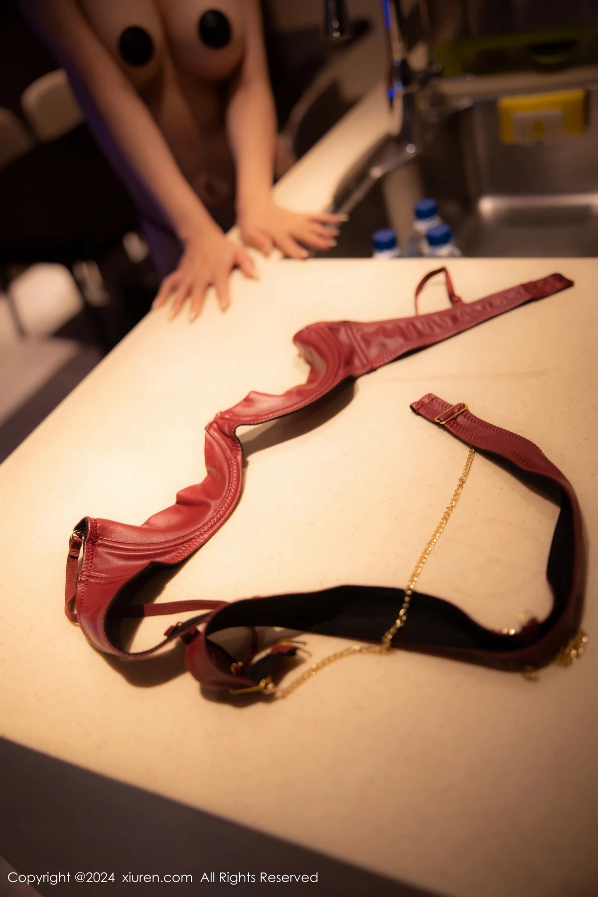 秀人集.com_[XiuRen秀人网]No.8069_模特田冰冰私房性感红色情趣皮衣露傲人豪乳遮点惹火诱惑写真54P