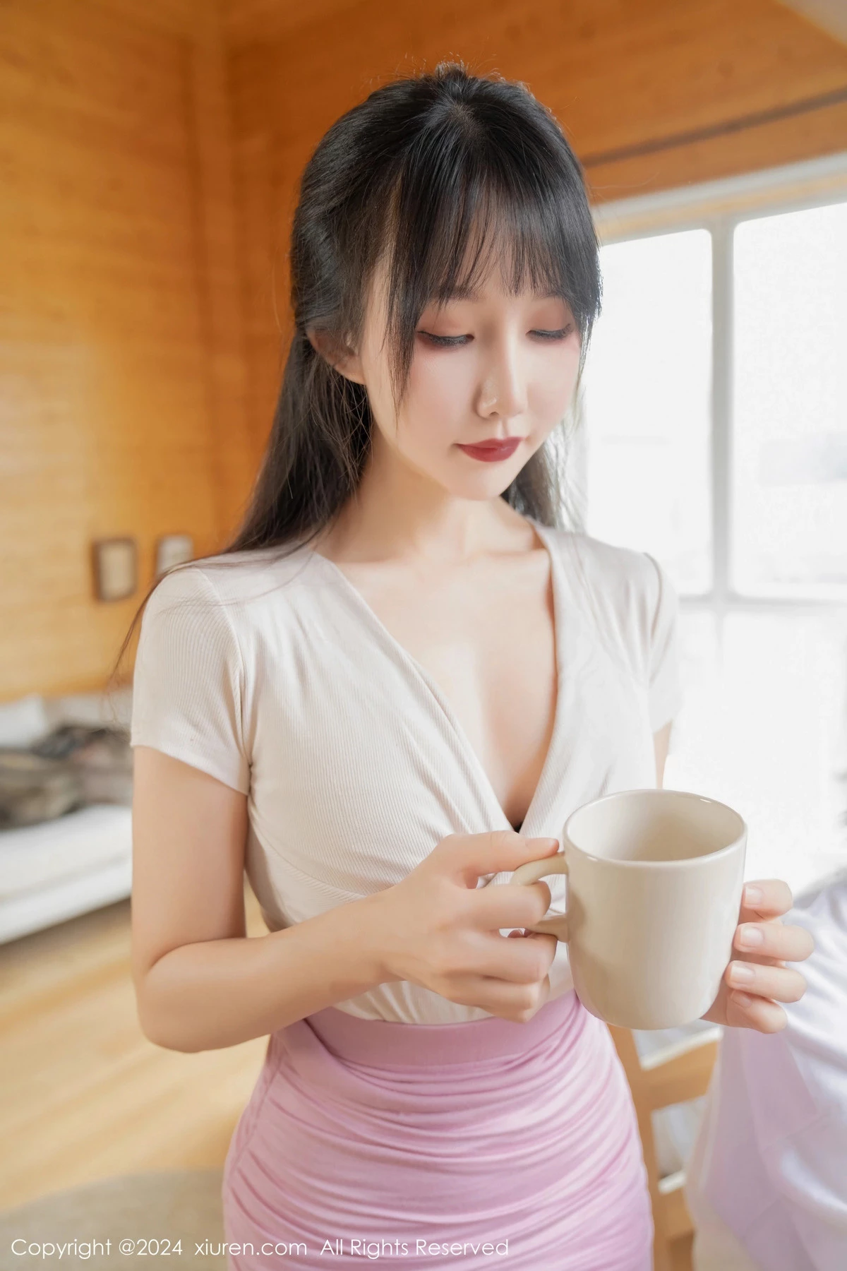 秀人集.com_[XiuRen秀人网]No.8112_模特波巧酱家庭教师主题性感白T配粉色短裙秀完美身材诱惑写真85P