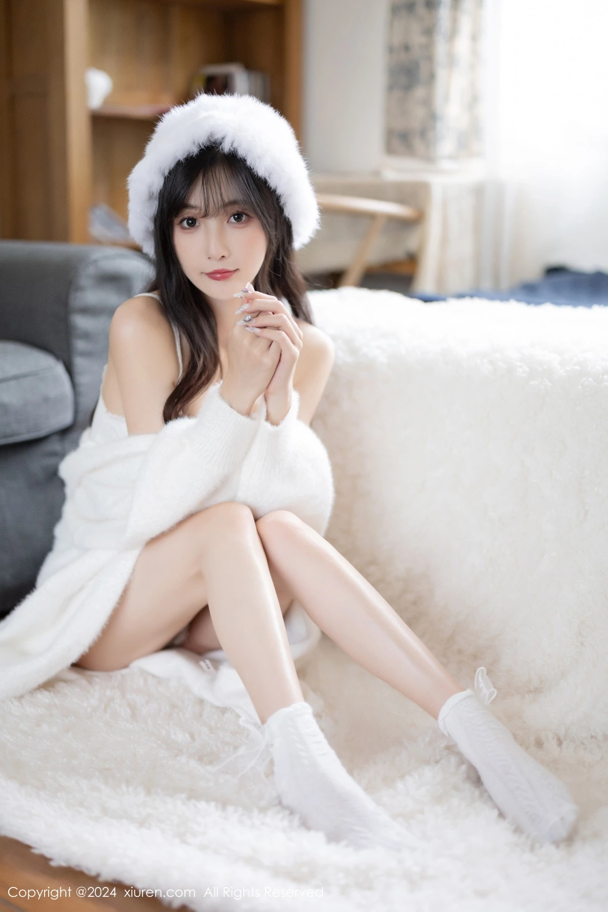 秀人集.com_[XiuRen秀人网]No.8307_模特林星阑性感白色连衣长裙露白色吊带内衣秀曼妙身姿诱惑写真82P