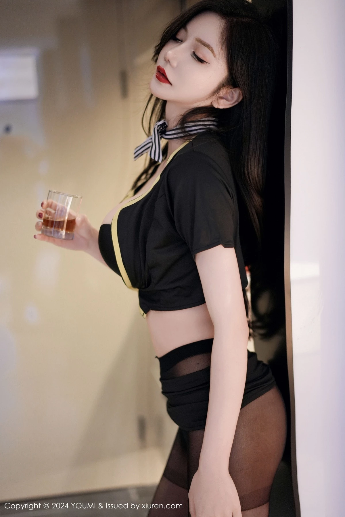 秀人集.com_[YouMi尤蜜荟]Vol.1046_模特心妍小公主私房性感黑色内衣配超薄黑丝秀凹凸身材诱惑写真78P