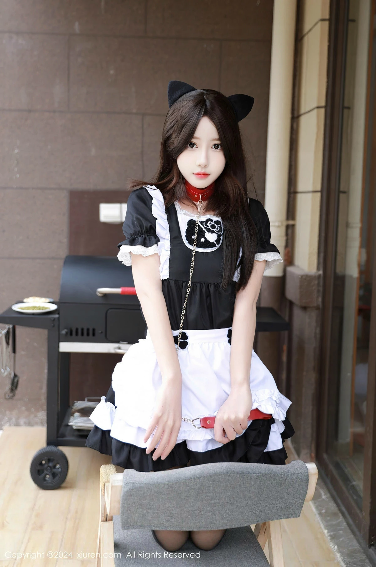 秀人集.com_[XiuRen秀人网]No.8351_模特桃妖夭性感黑色女仆服饰配超薄无内黑丝秀娇美身段诱惑写真89P